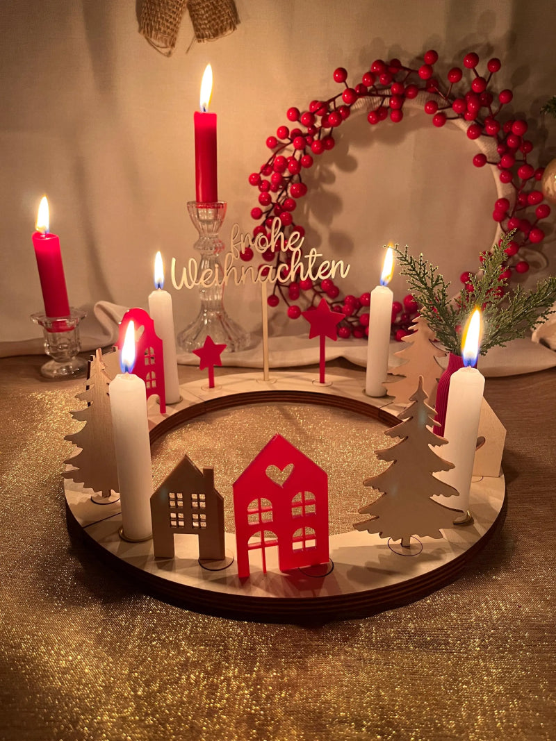 Adventskranz aus Holz nachhaltig