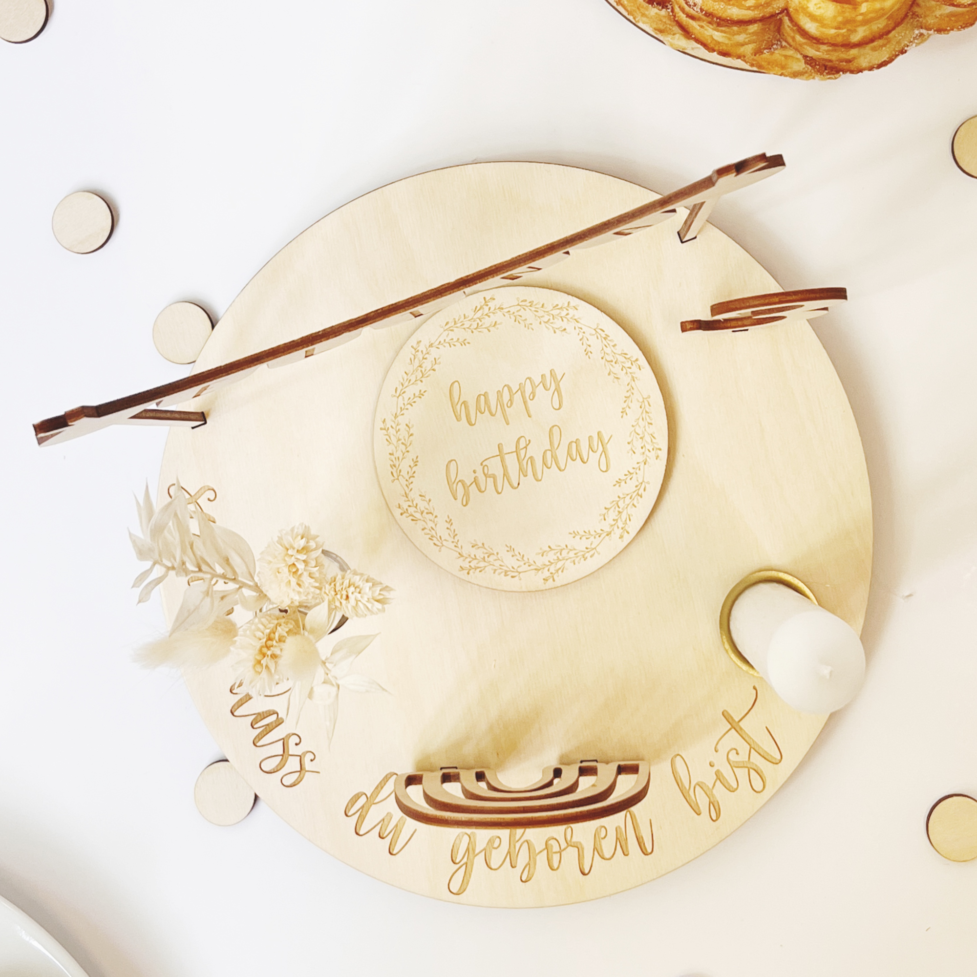 Personalisierter Geburtstagsteller klassisch