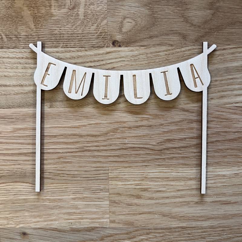 Geburtstagsteller personalisiert Zubehör Wimpelkette mit Namen
