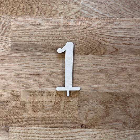 Zahl aus Holz für Personalisierten Geburtstagsteller
