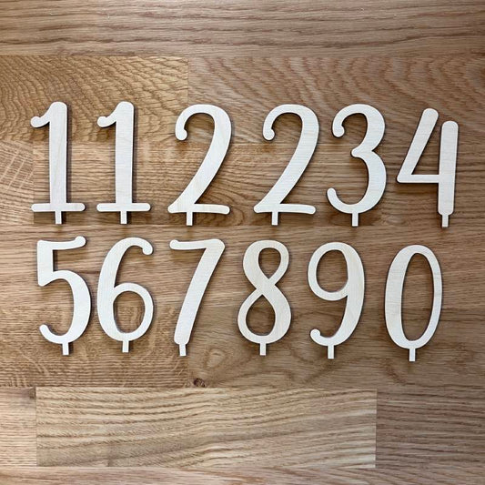 Geburtstagsteller personalisiert Zubehör Zahlenpaket aus Holz