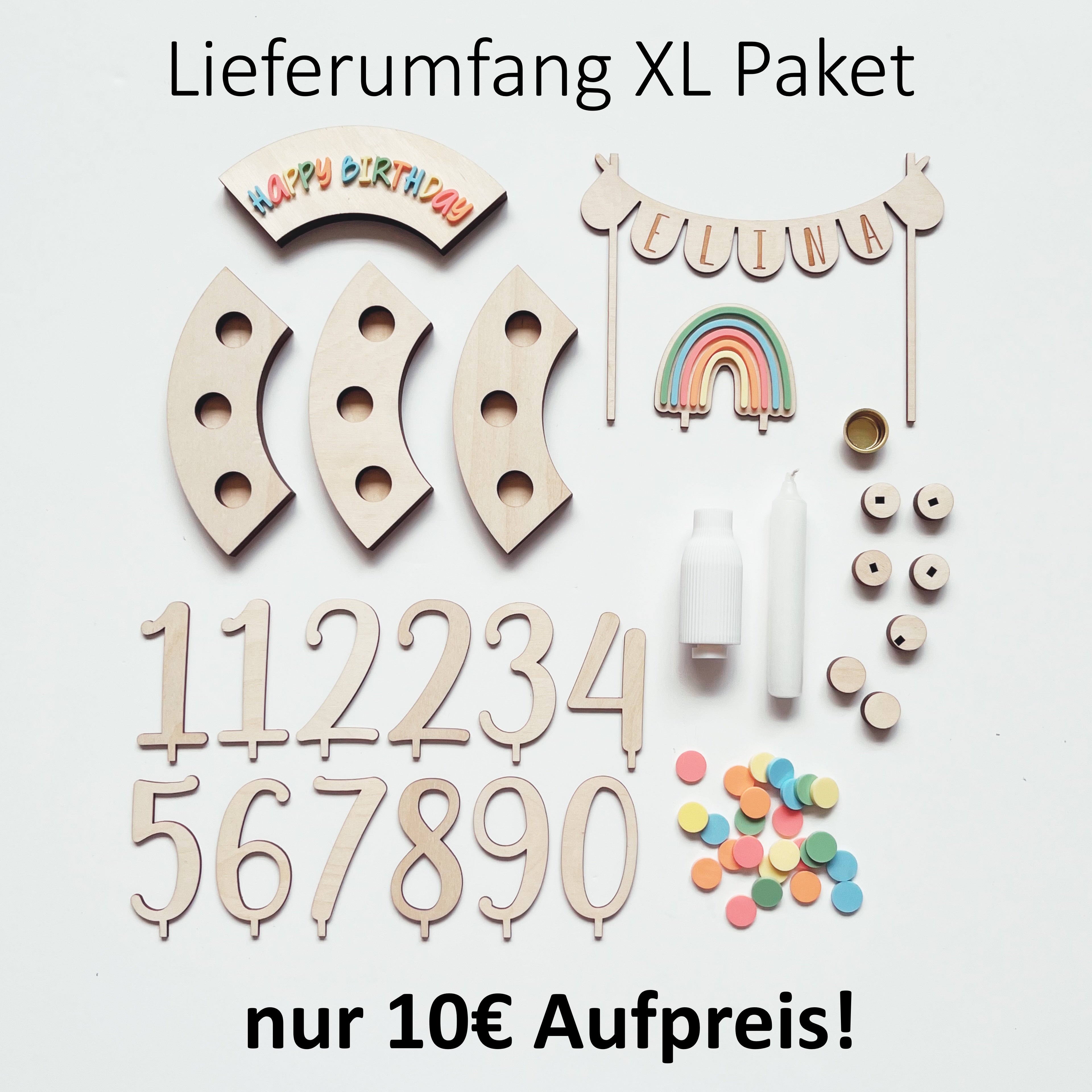 Personalisierter Geburtstagkranz bunt