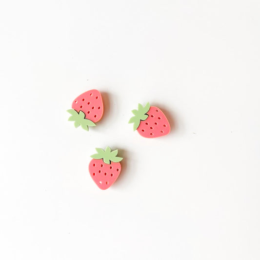 Modulstecker mit Erdbeeren Motiv für Geburtstagsteller Viertelmodul