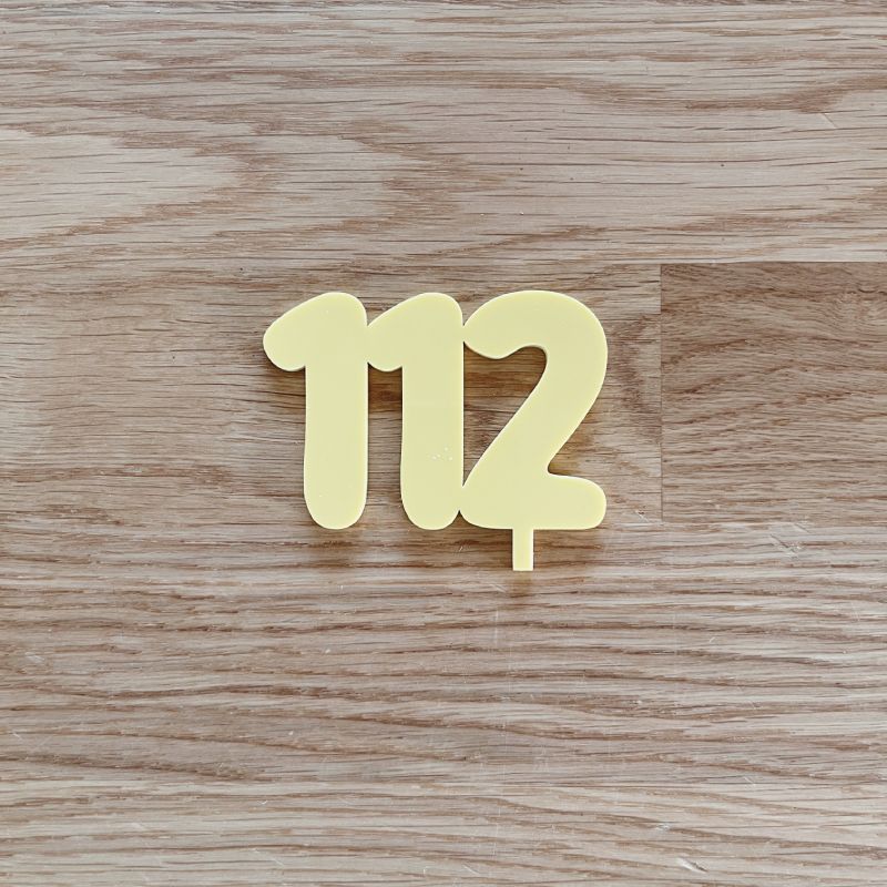 Motivstecker Notruf 112 aus Acryl