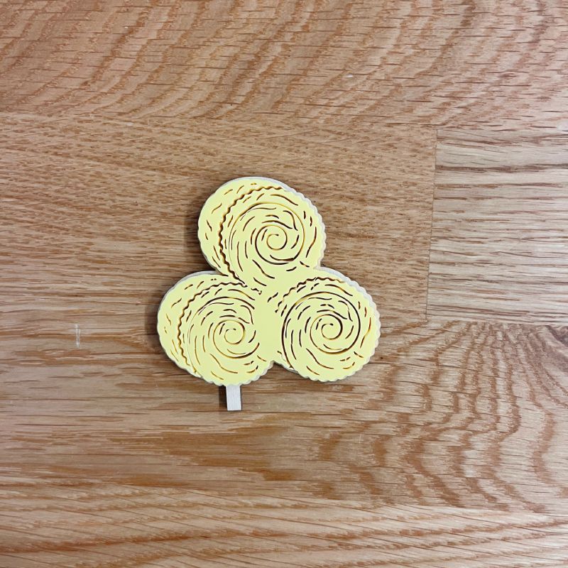 Motivstecker Heuballen Acryl auf Holz