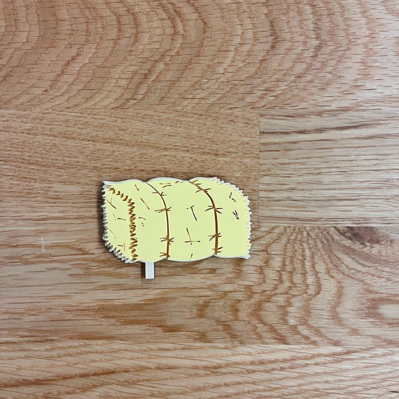 Motivstecker Strohballen Acryl auf Holz