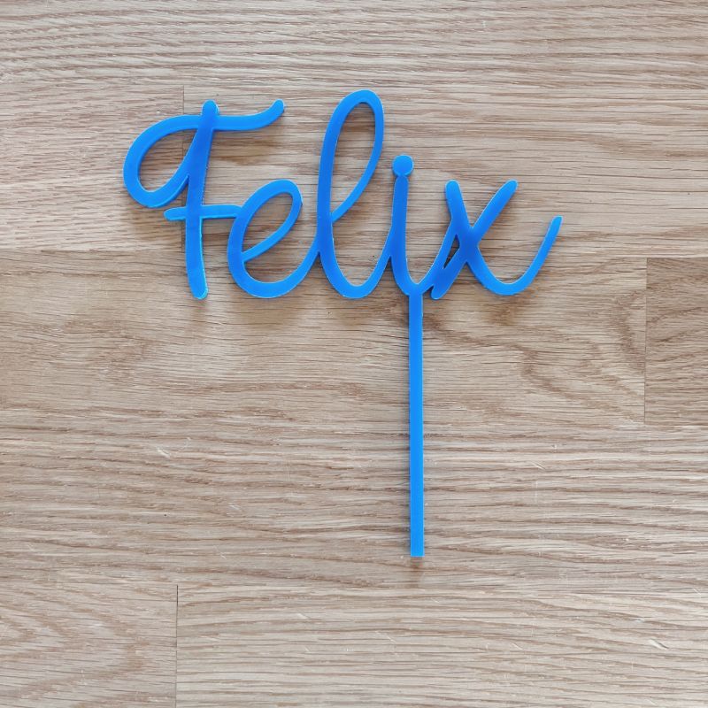 Namensstecker aus Acryl in marineblau