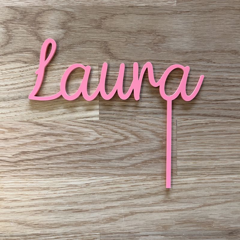 Namensstecker aus Acrylglas für Personalisierten Geburtstagsteller