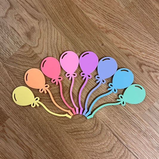 Motivstecker Luftballon aus Acrylglas in verschiedenen Farben