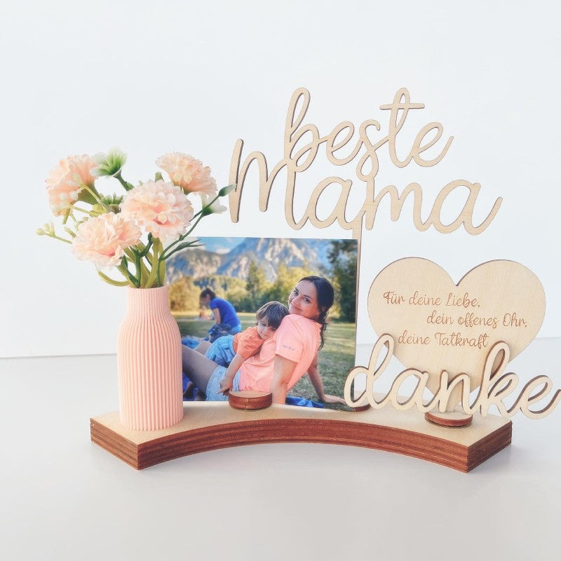 Viertemodul Set mit Dekovase und Herz für Muttertag