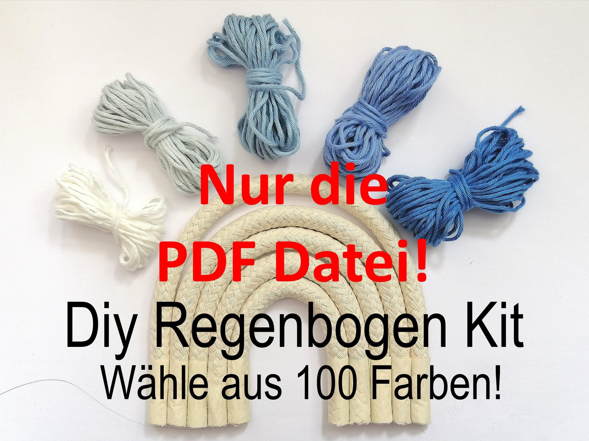 DIY Makramee Regenbogen PDF TUTORIAL Do it Yourself Rainbow Tutorial Fiber Rainbow Macrame Rainbow