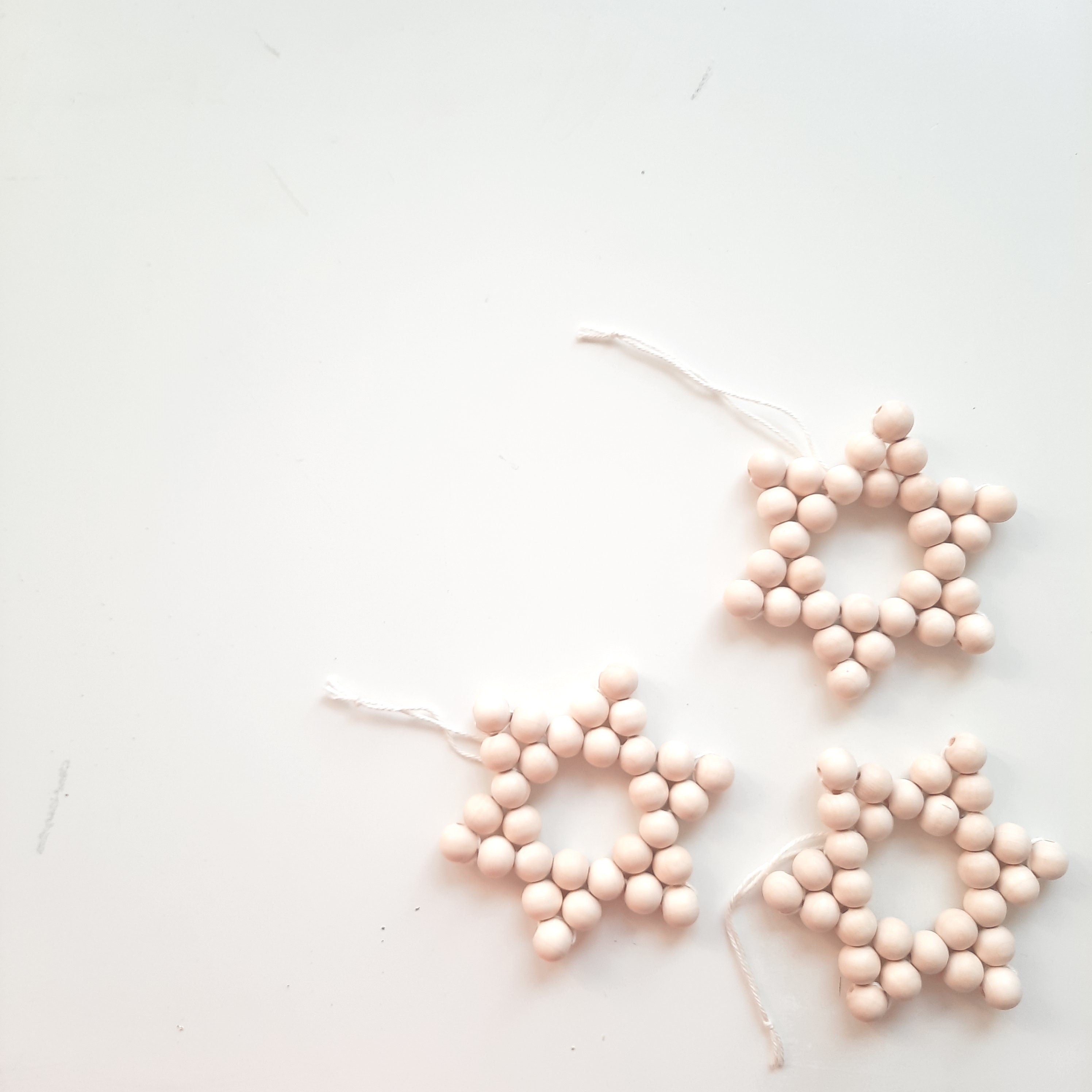 DIY Kit für Holzperlensterne, Holzsterne selber machen, Weihnachtsdeko, Christbaumschmuck basteln, Sterne basteln