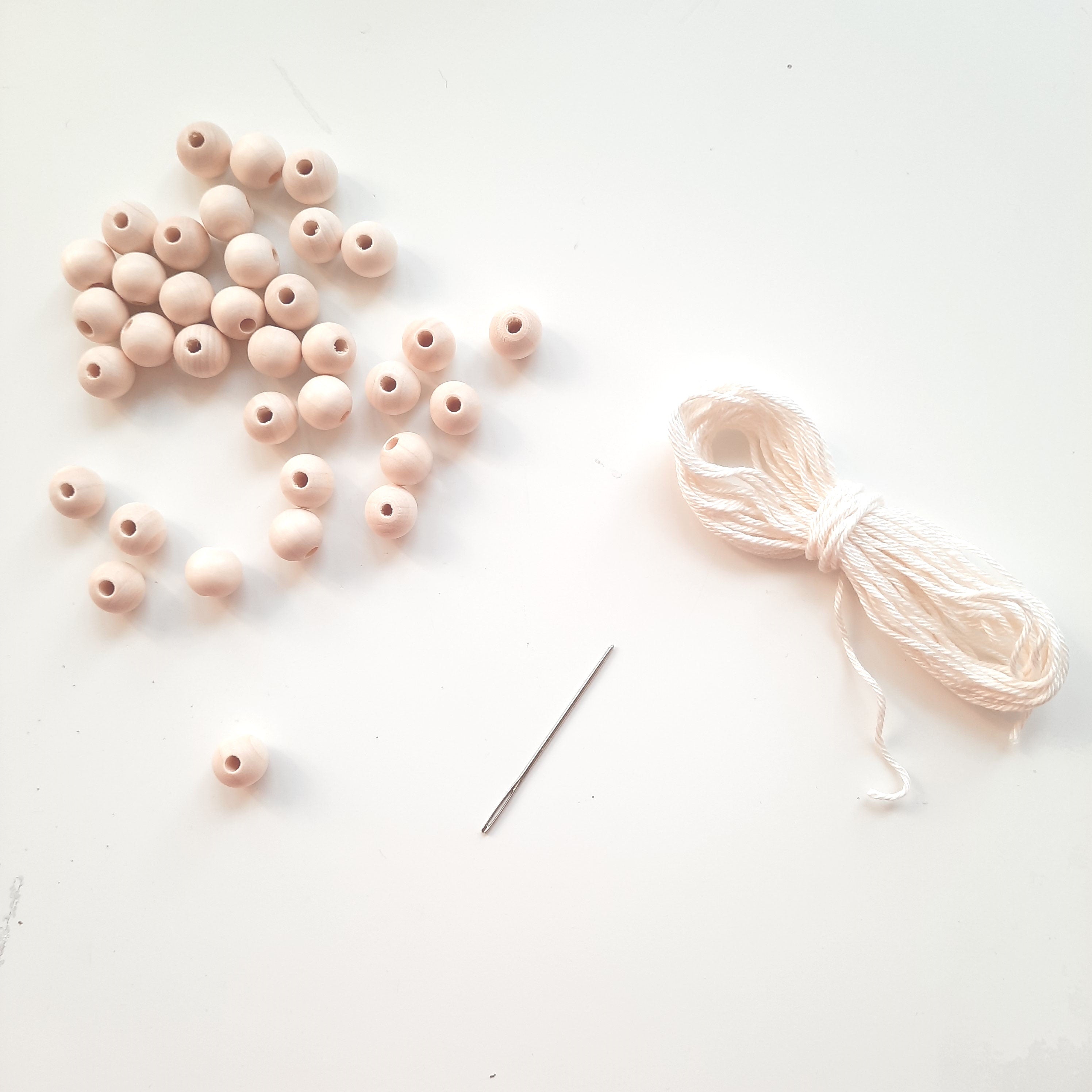 DIY Kit für Holzperlensterne, Holzsterne selber machen, Weihnachtsdeko, Christbaumschmuck basteln, Sterne basteln