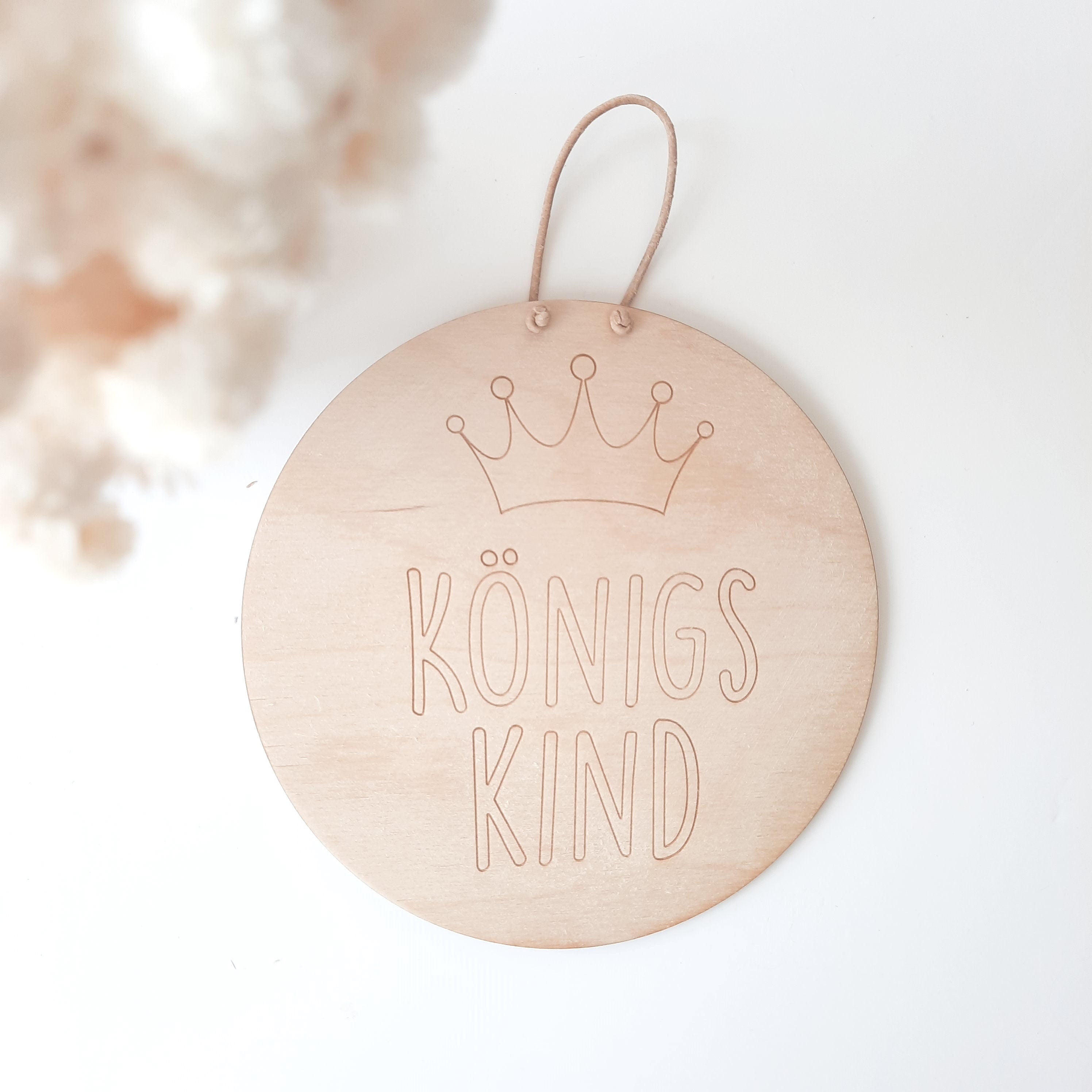Holzschild "Königskind", christliches Holzschild, Affirmation, Bibelspruch, Kinderzimmerdekoration