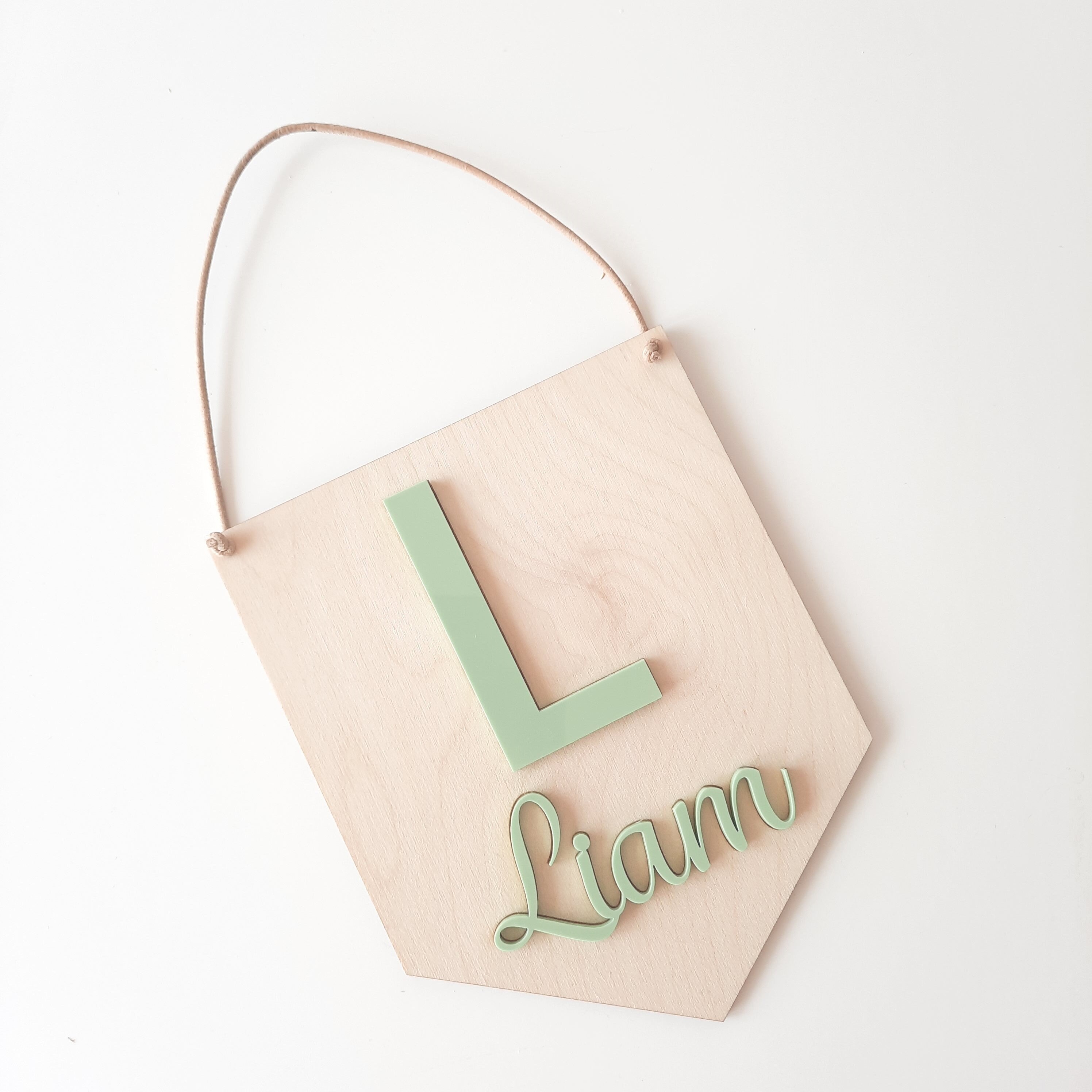 Personalisiertes Holzschild mit Relief, Holzschild mit Großbuchstabe, Kinderzimmerdekoration