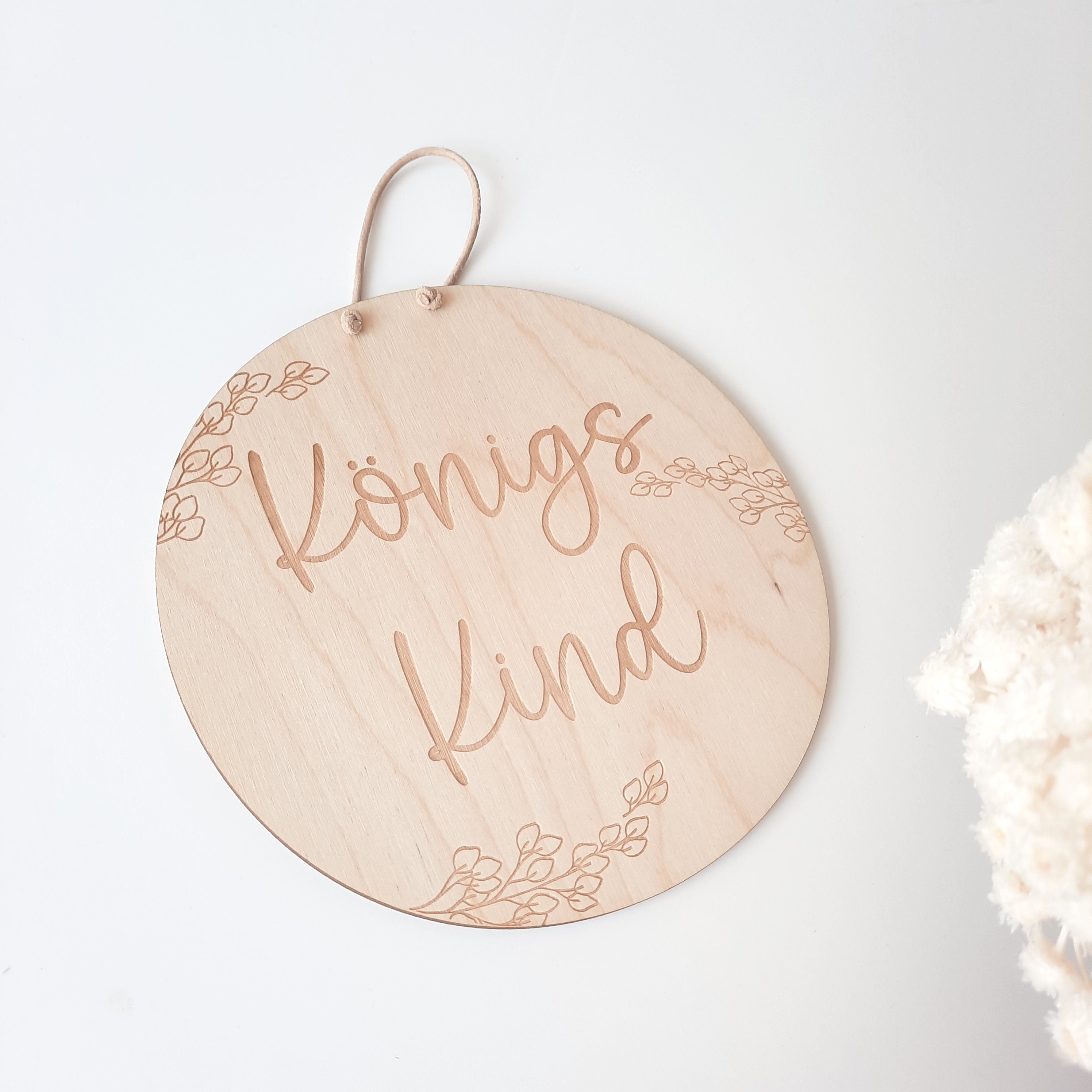 Holzschild "Königskind", christliches Holzschild, Affirmation, Bibelspruch, Kinderzimmerdekoration