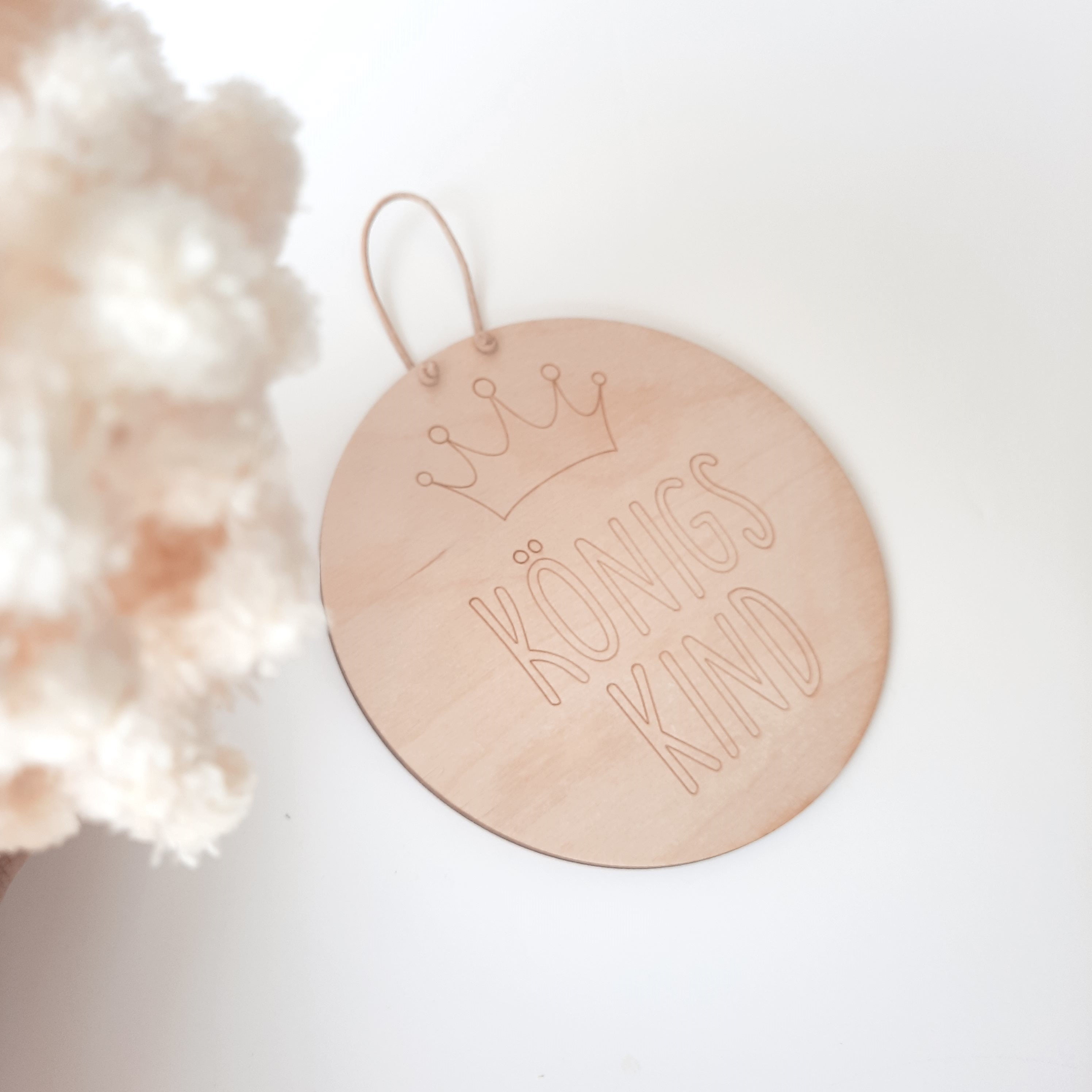 Holzschild "Königskind", christliches Holzschild, Affirmation, Bibelspruch, Kinderzimmerdekoration