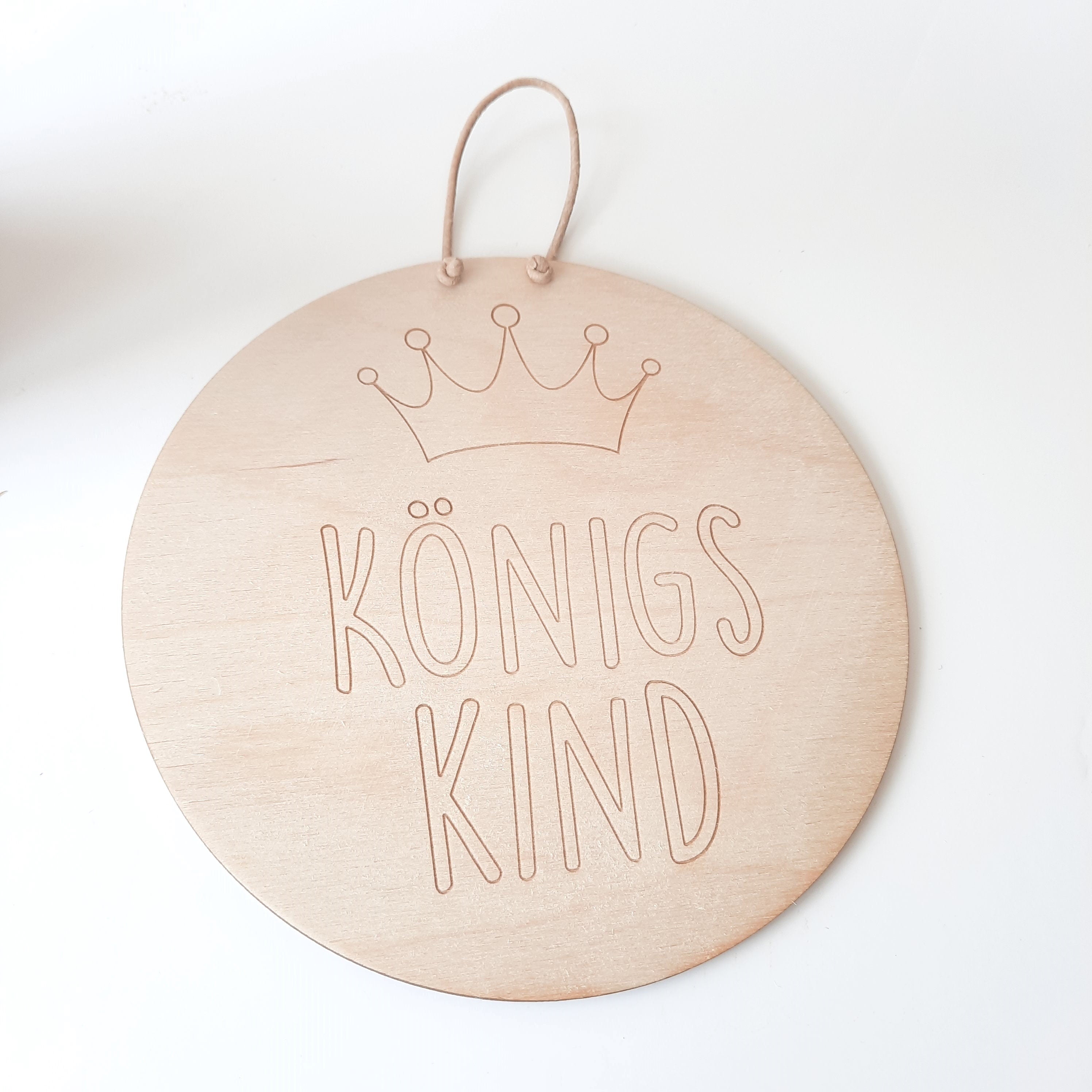 Holzschild "Königskind", christliches Holzschild, Affirmation, Bibelspruch, Kinderzimmerdekoration