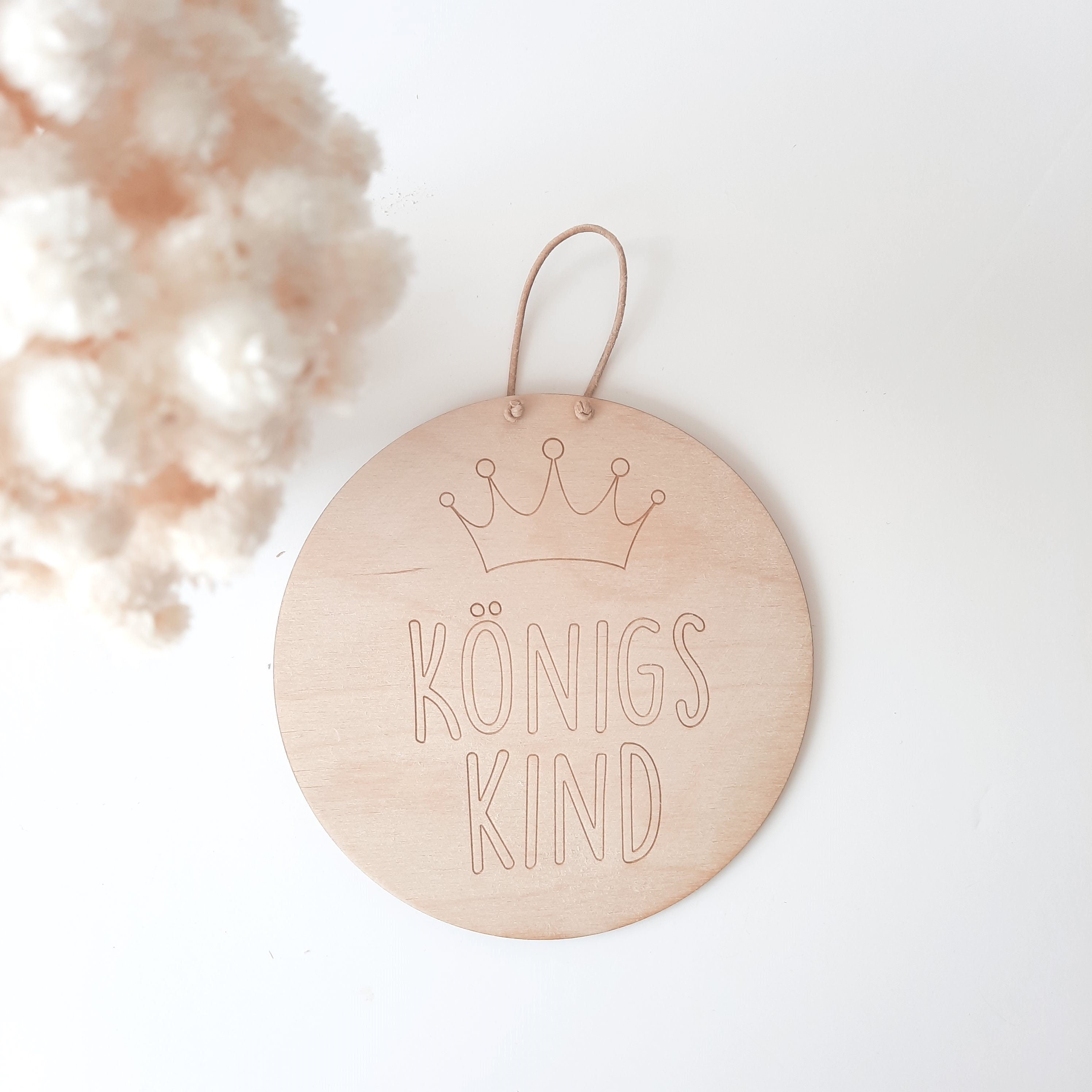 Holzschild "Königskind", christliches Holzschild, Affirmation, Bibelspruch, Kinderzimmerdekoration