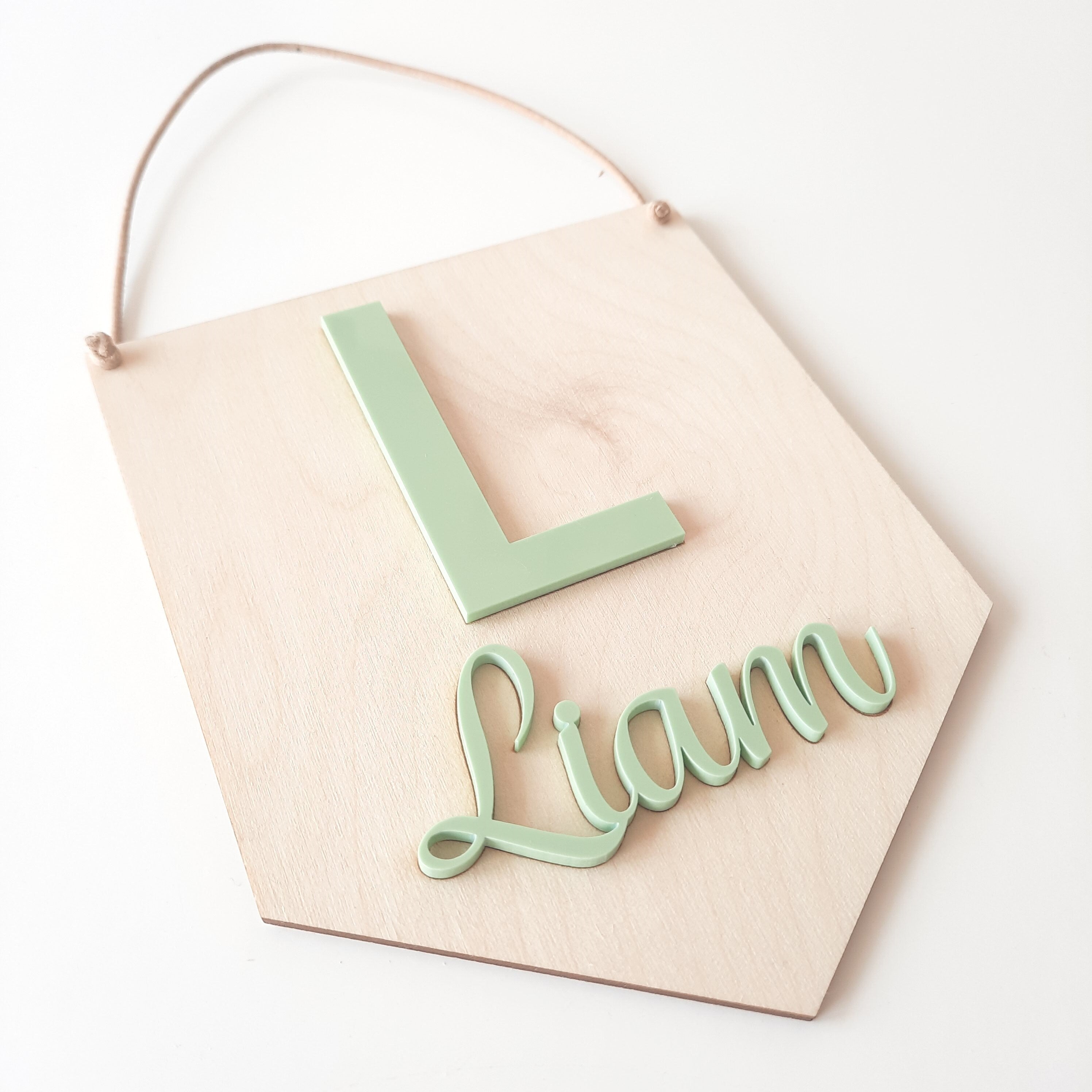 Personalisiertes Holzschild mit Relief, Holzschild mit Großbuchstabe, Kinderzimmerdekoration