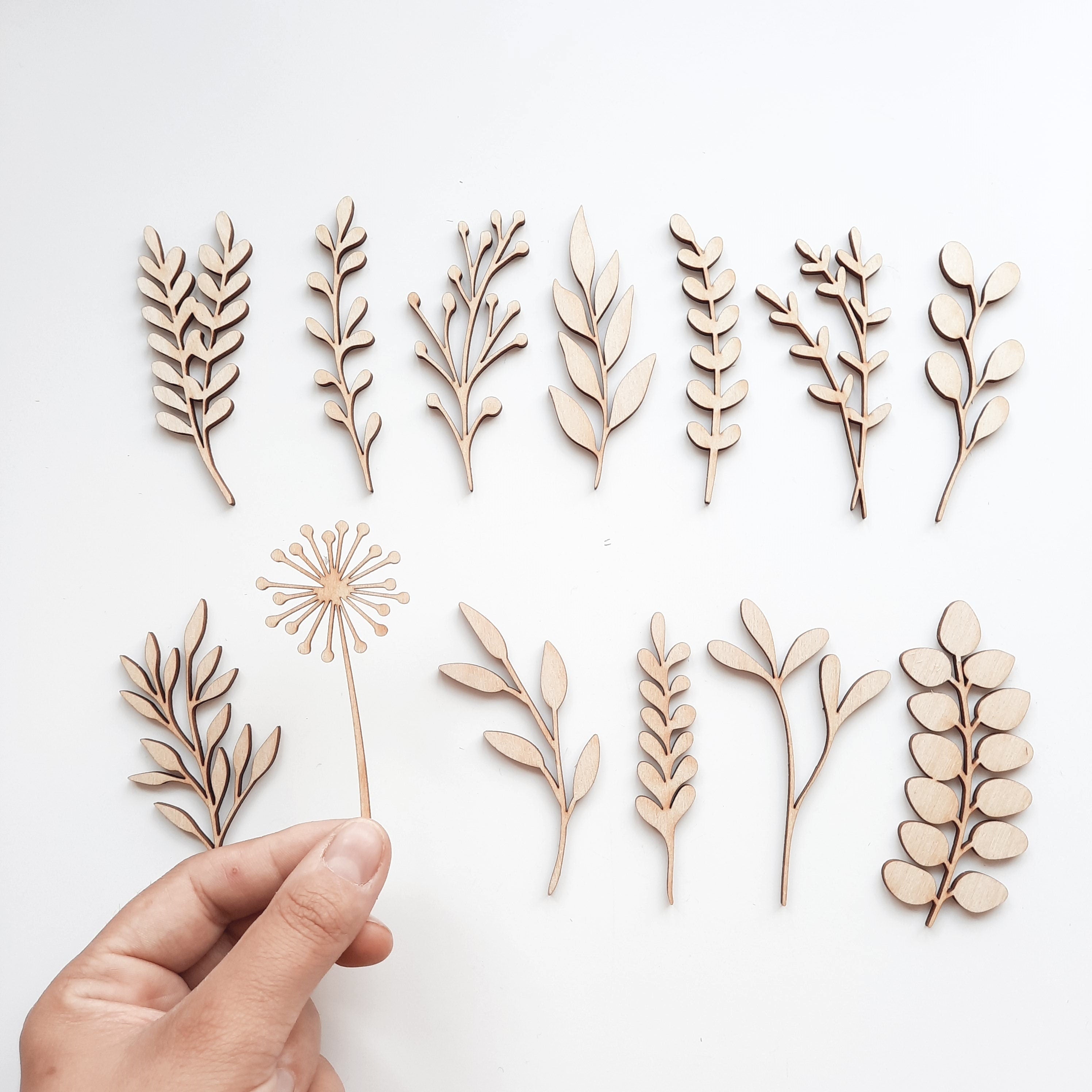 Streudeko Gräser, Boho Gräser aus Holz, Tischdekoration, Tischdeko Taufe, Geschenkdekoration