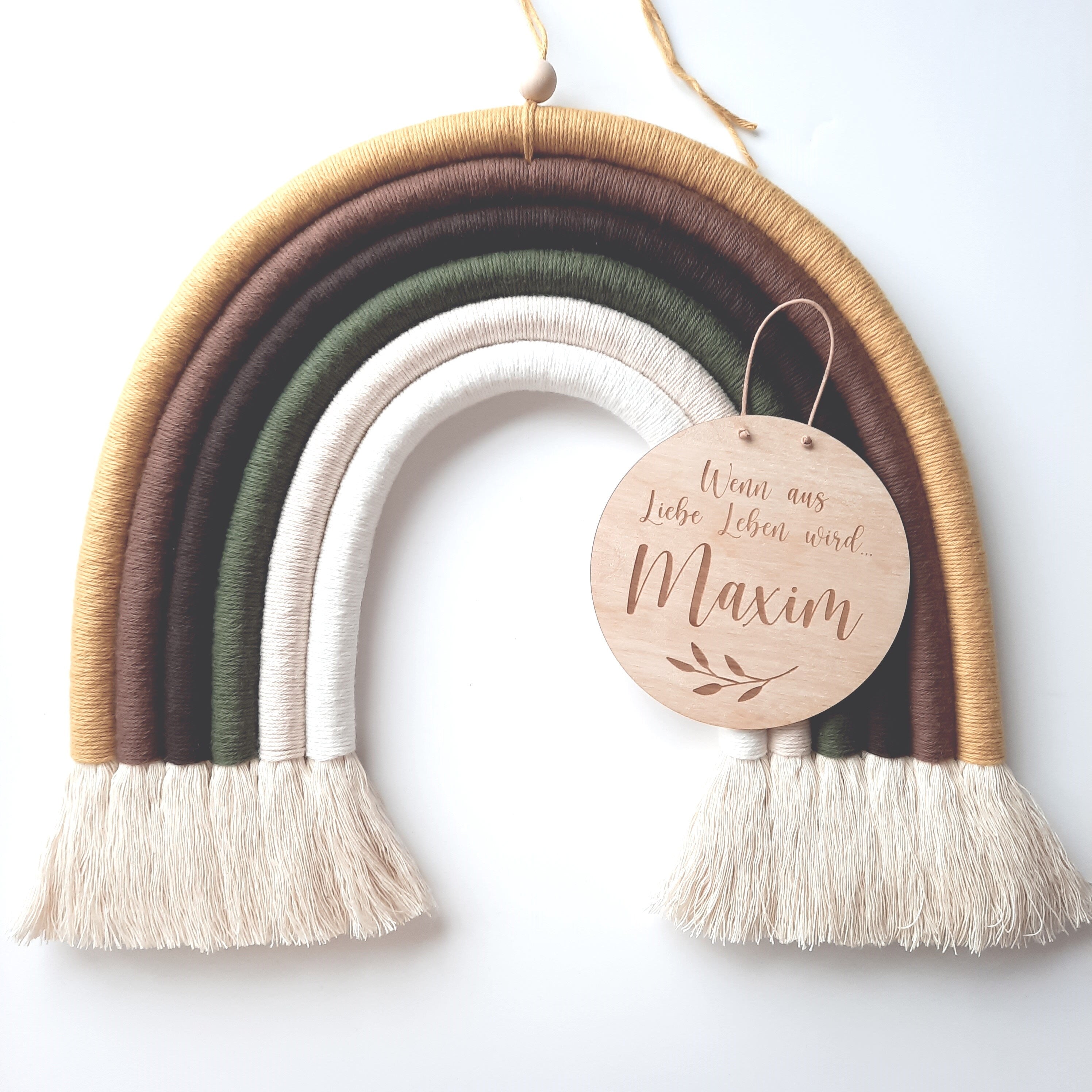 Holzschild Wenn aus Liebe Leben wird, Holzschild zur Geburt, Geschenk zur Geburt