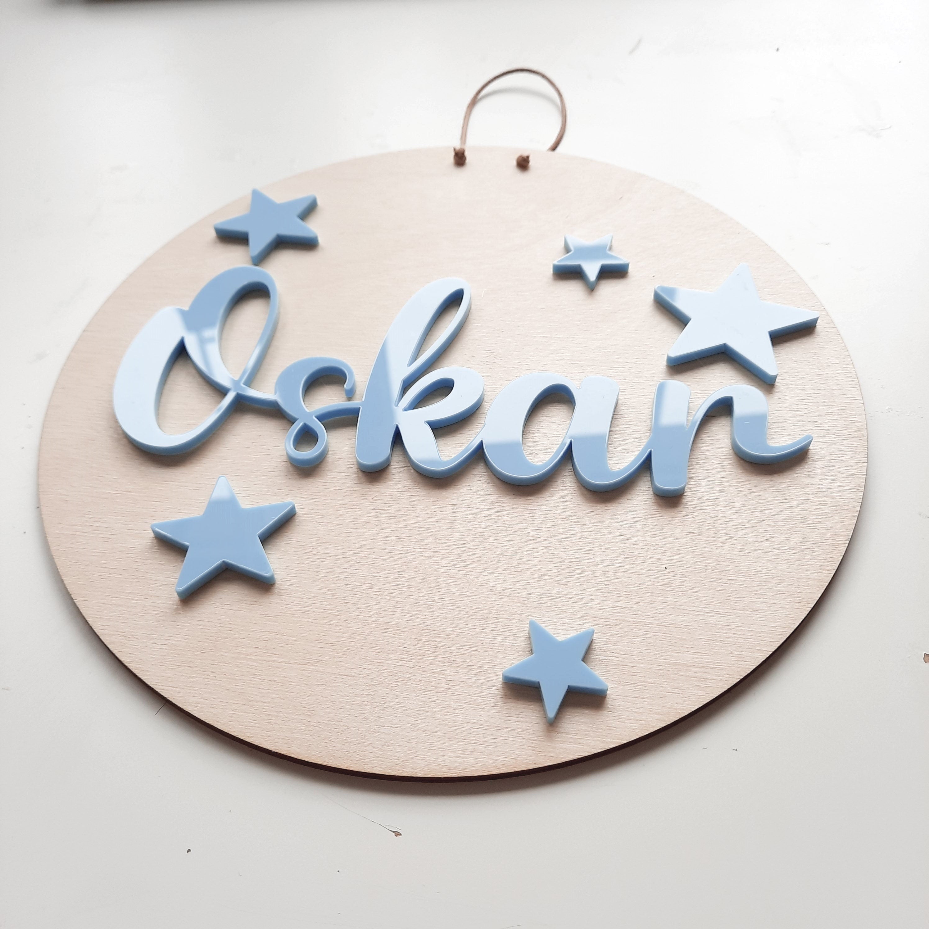 Personalisiertes Holzschild mit Acrylglas und Holz, Holzschild zur Geburt, Geschenk zur Geburt