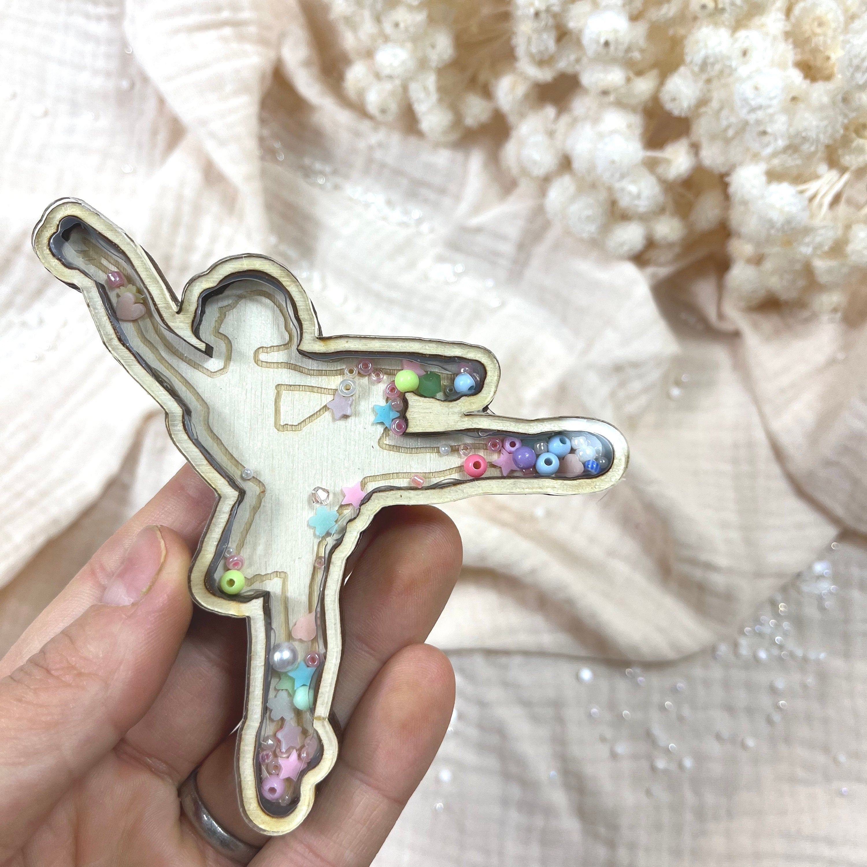 Bastelset Schüttelkugel-Anhänger Ballerina/Krone/Schwan