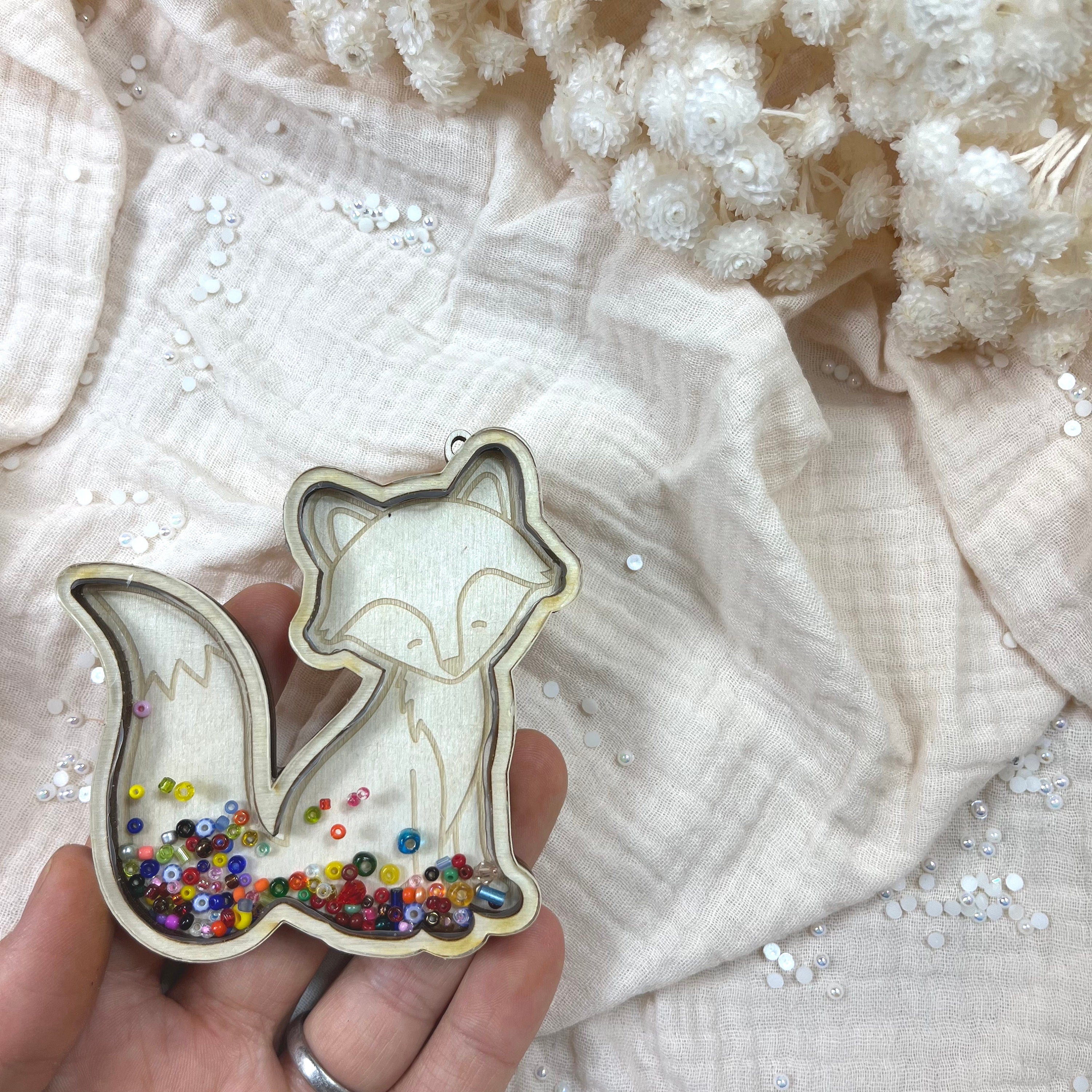 Bastelset Schüttelkugel-Anhänger Partylöwe, Bärenkopf, Bär, Löwenkopf, Fuchs