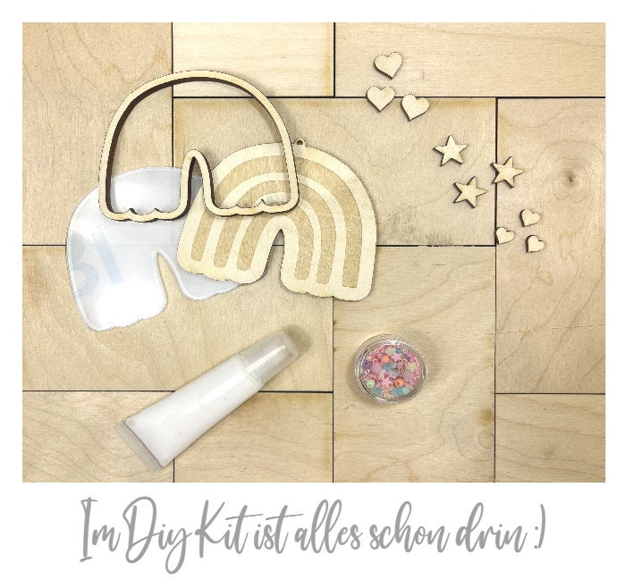 Bastelset Schüttelkugel-Anhänger Partylöwe, Bärenkopf, Bär, Löwenkopf, Fuchs