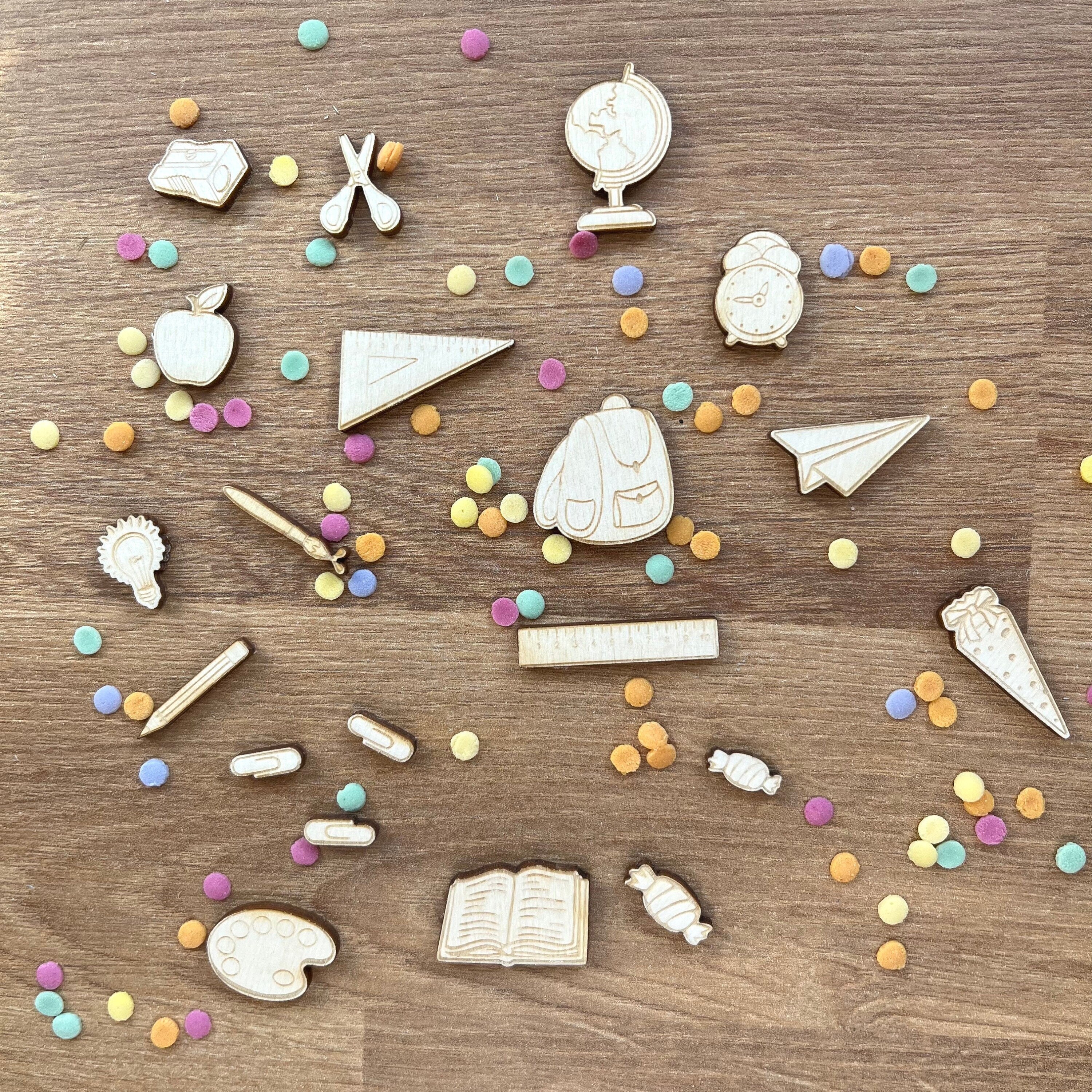 Streudeko Schulstart, Streudeko Einschulung, Tischdekoration Schulanfang, Tischdeko Geburtstag