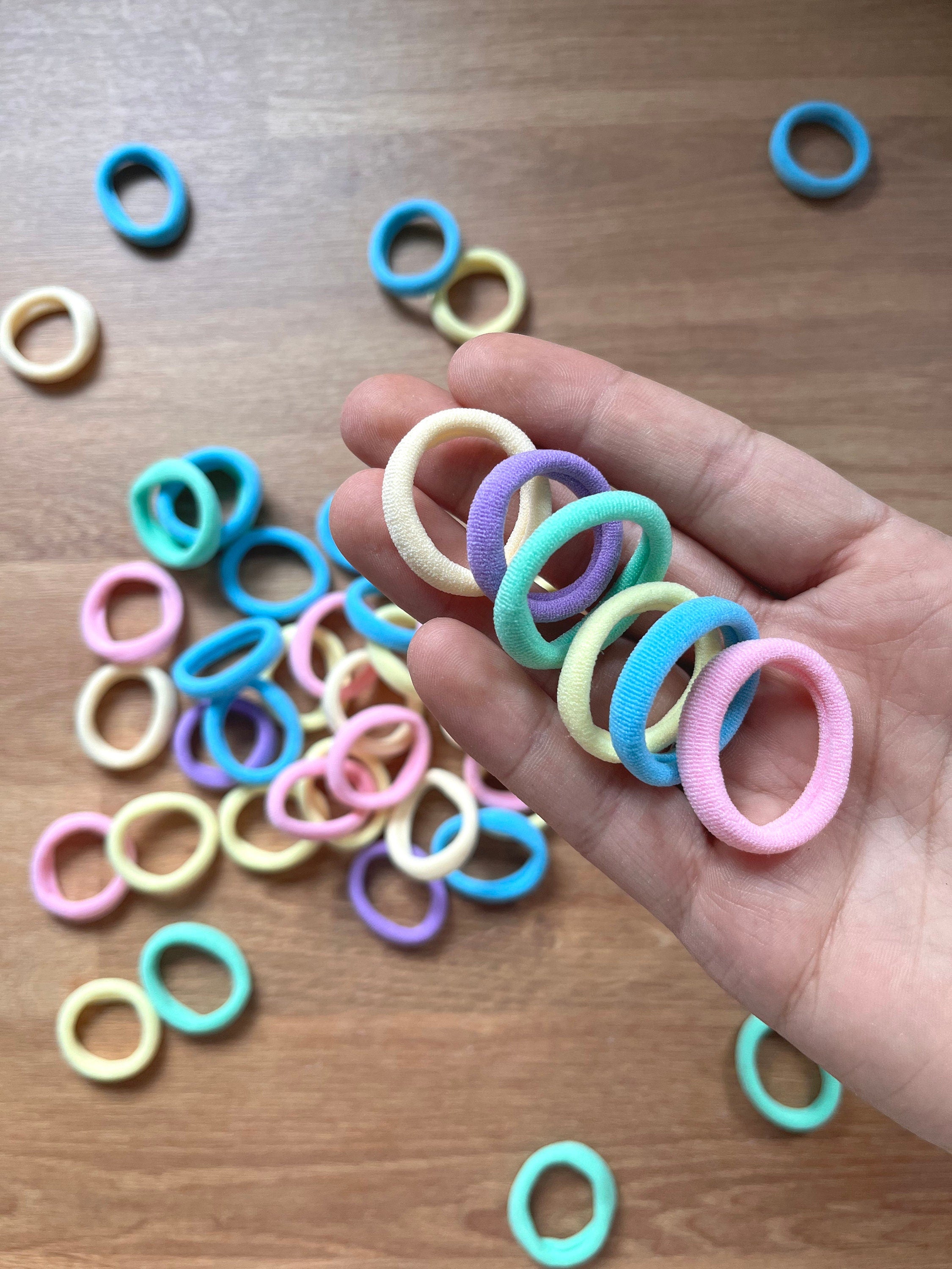 Kinder Haargummis Pastellfarben, Sehr elastische Haargummis für Kinder