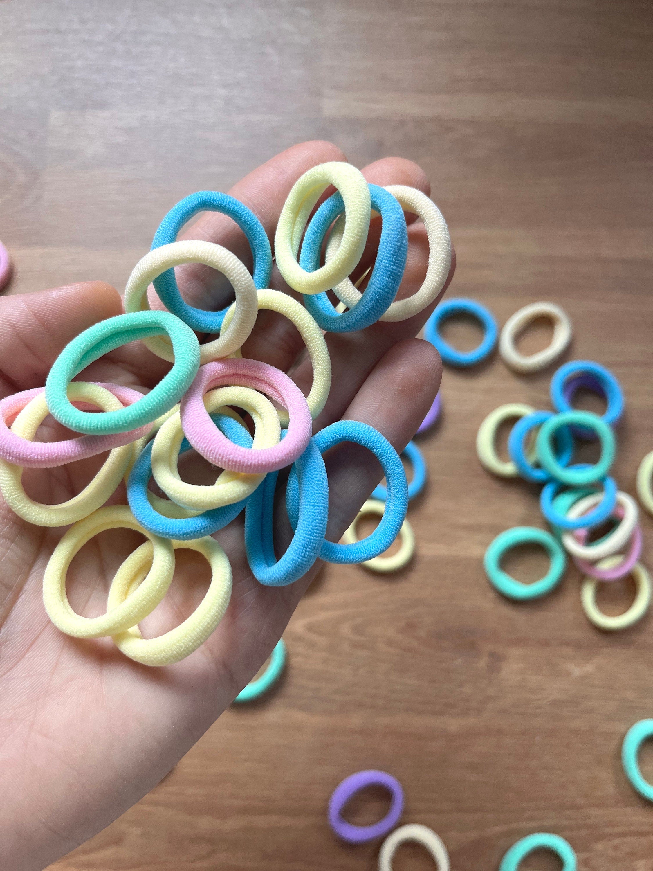 Kinder Haargummis Pastellfarben, Sehr elastische Haargummis für Kinder