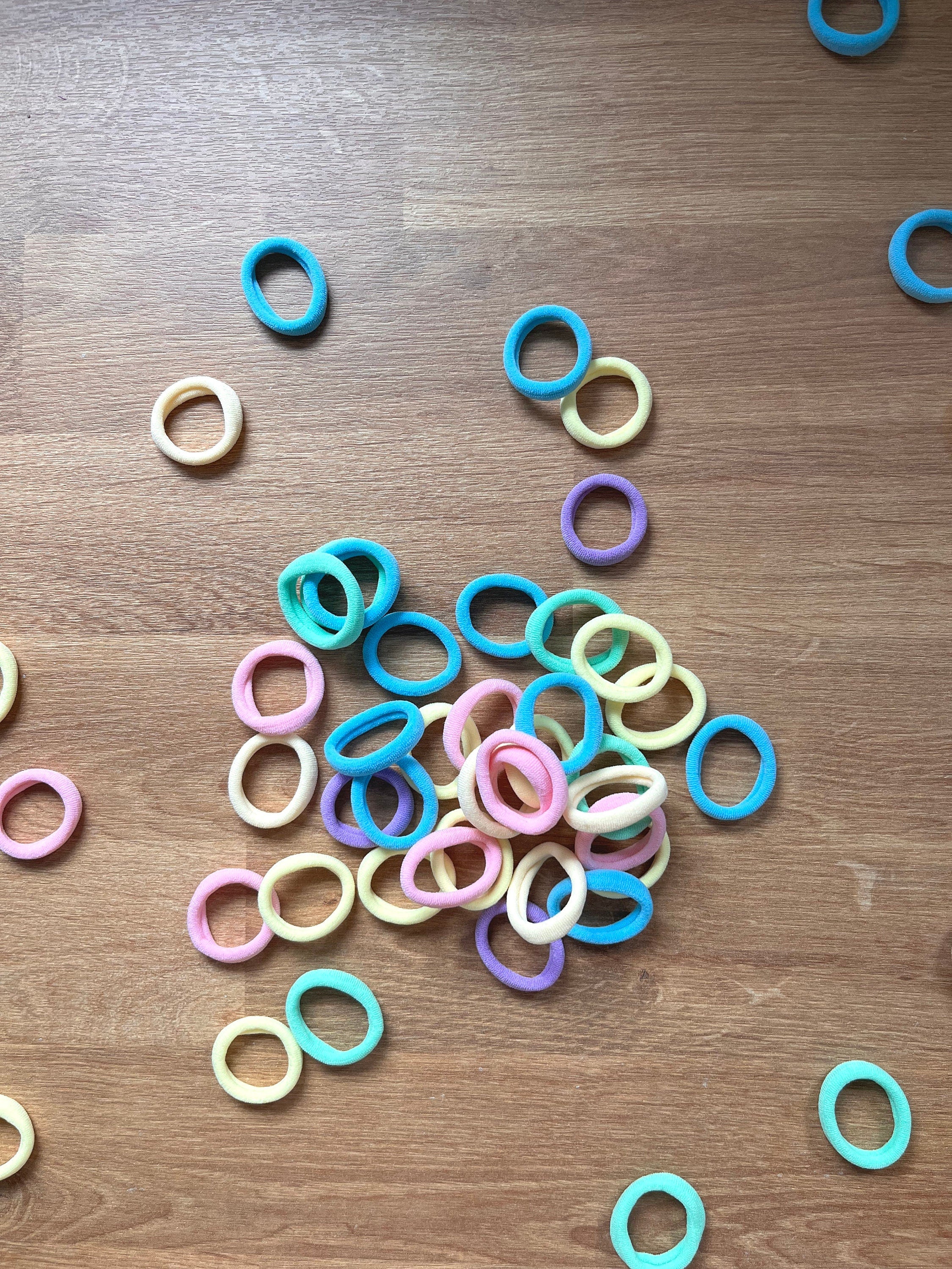 Kinder Haargummis Pastellfarben, Sehr elastische Haargummis für Kinder