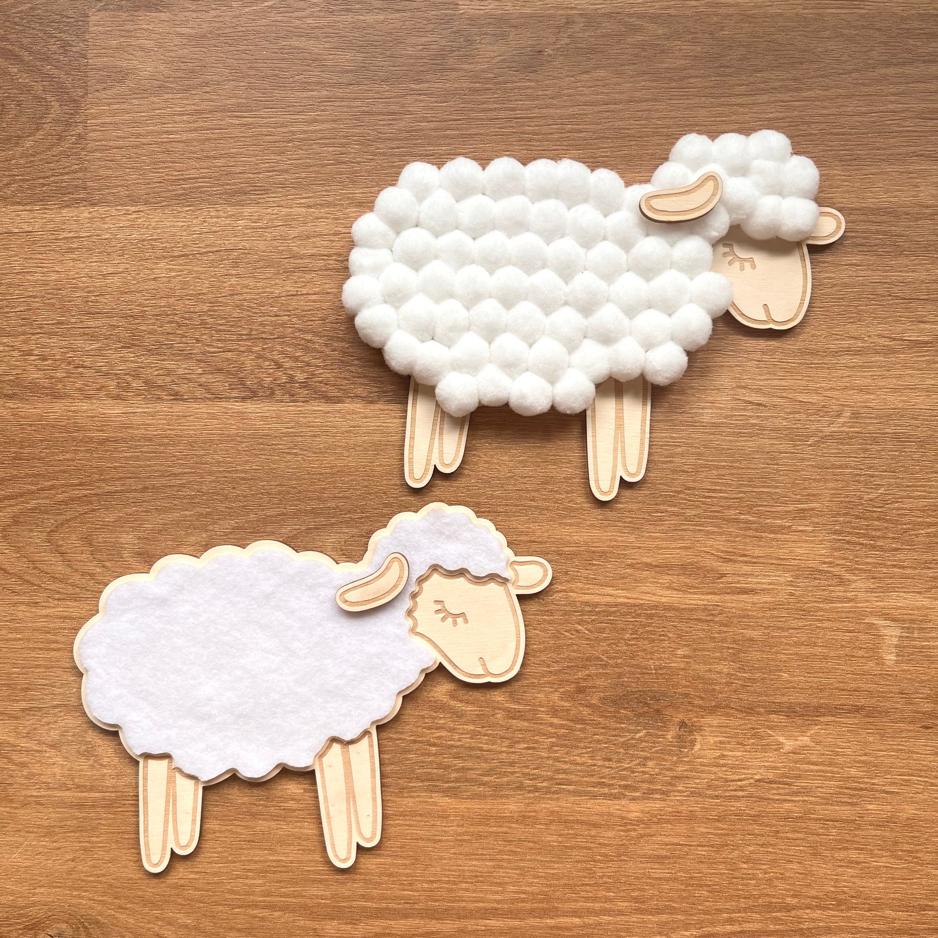 Bastelidee Kinder Schaf, Bastelprojekt mit Kind, Do It Yourself Schaf