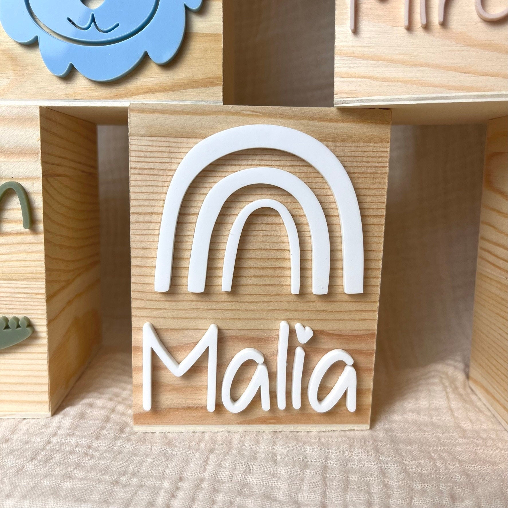 Regenbogen Stiftehalter personalisiert, Schulstart Geschenk, Einschulung Geschenk