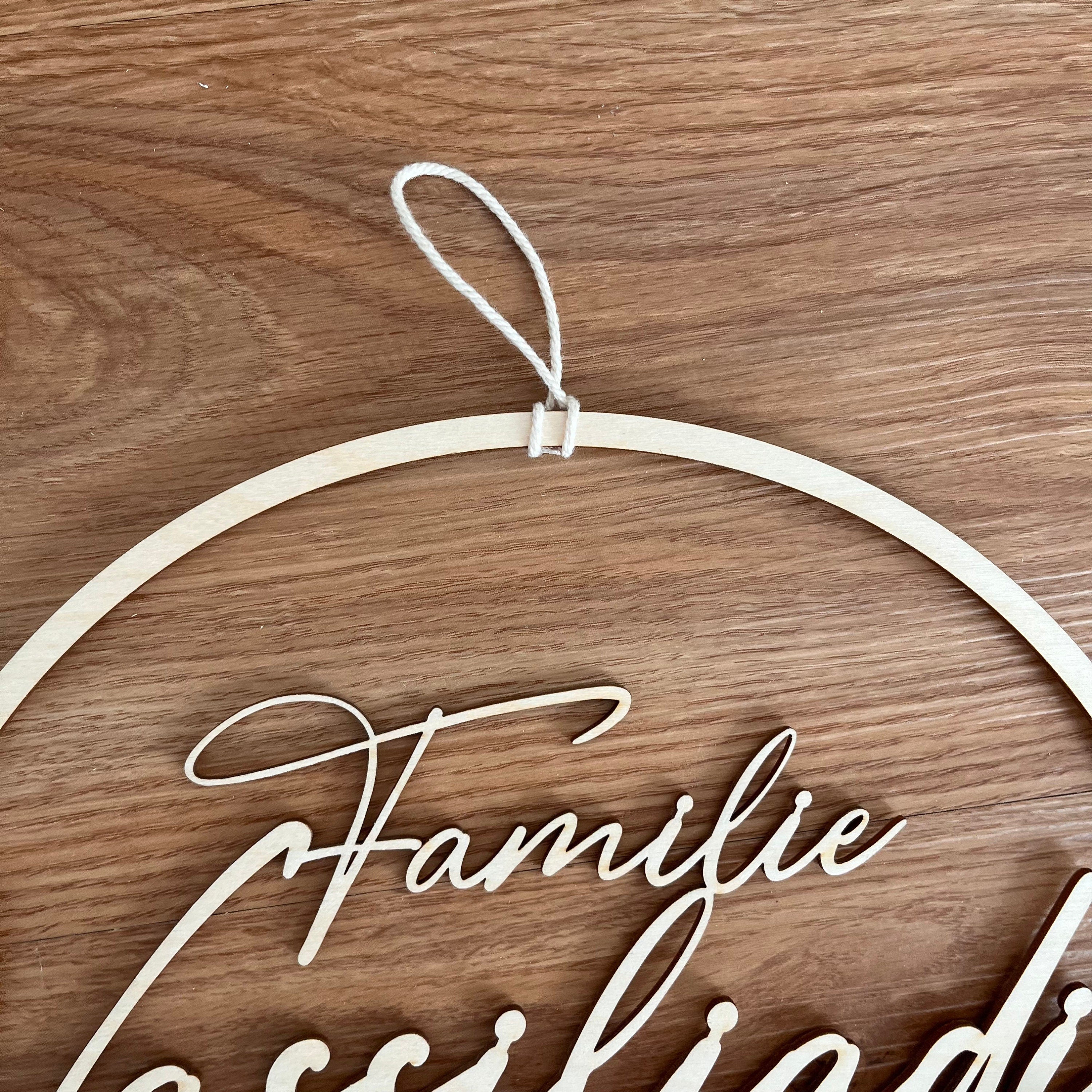 Trockenblumenkranz mit Familienname, Einzgusgeschenk, Hochzeitsgeschenk Trockenblumenkranz