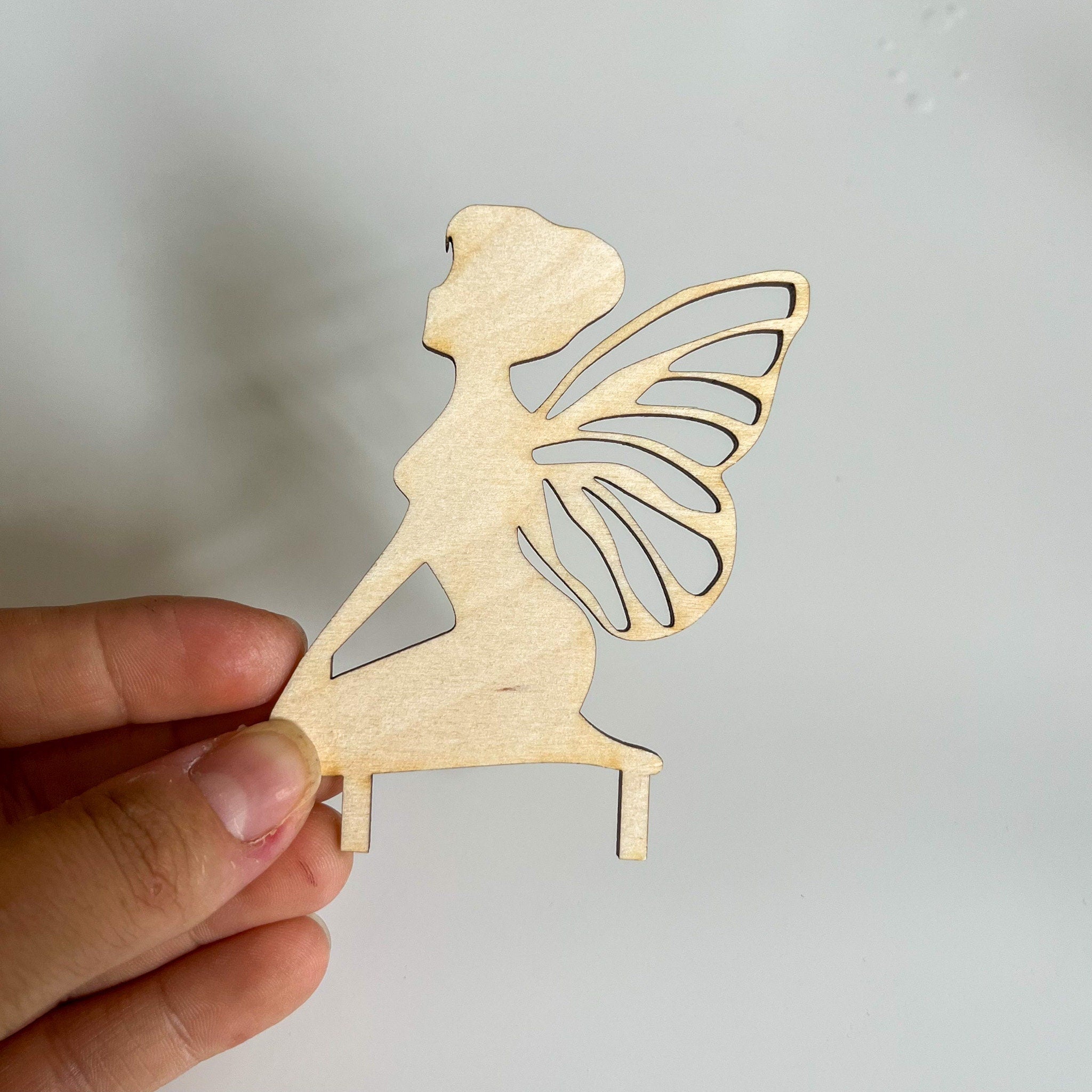 Motivstecker Kniende Fee für Personalisierten Geburtstagsteller mit Vase und Kerze, Kerzenplatte, Geburtstagskranz, Tischdeko