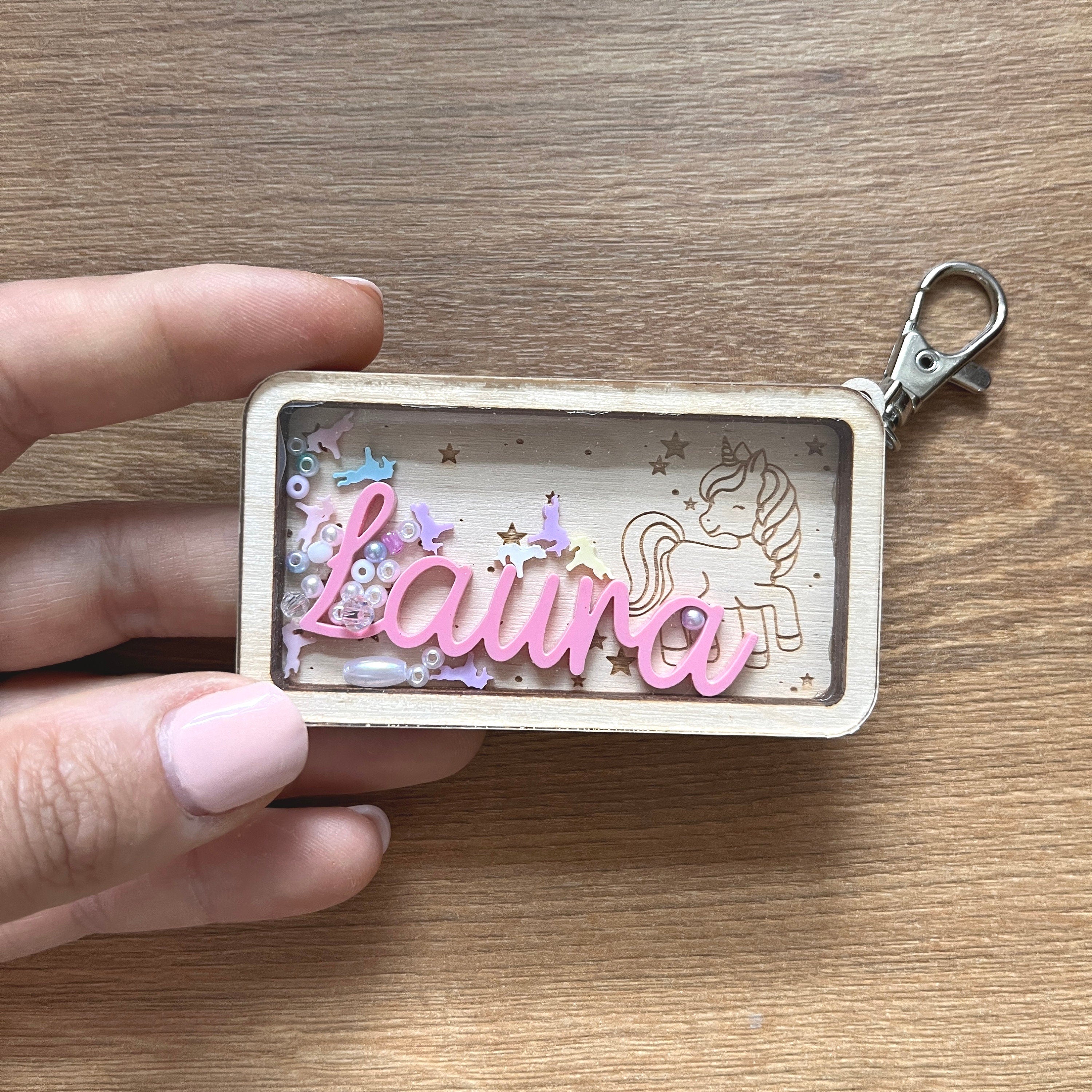 Personalisierter Schlüsselanhänger Schulstart, Einhorn Schlüsselanhänger Einschulung, Schlüsselanhänger Einhorn