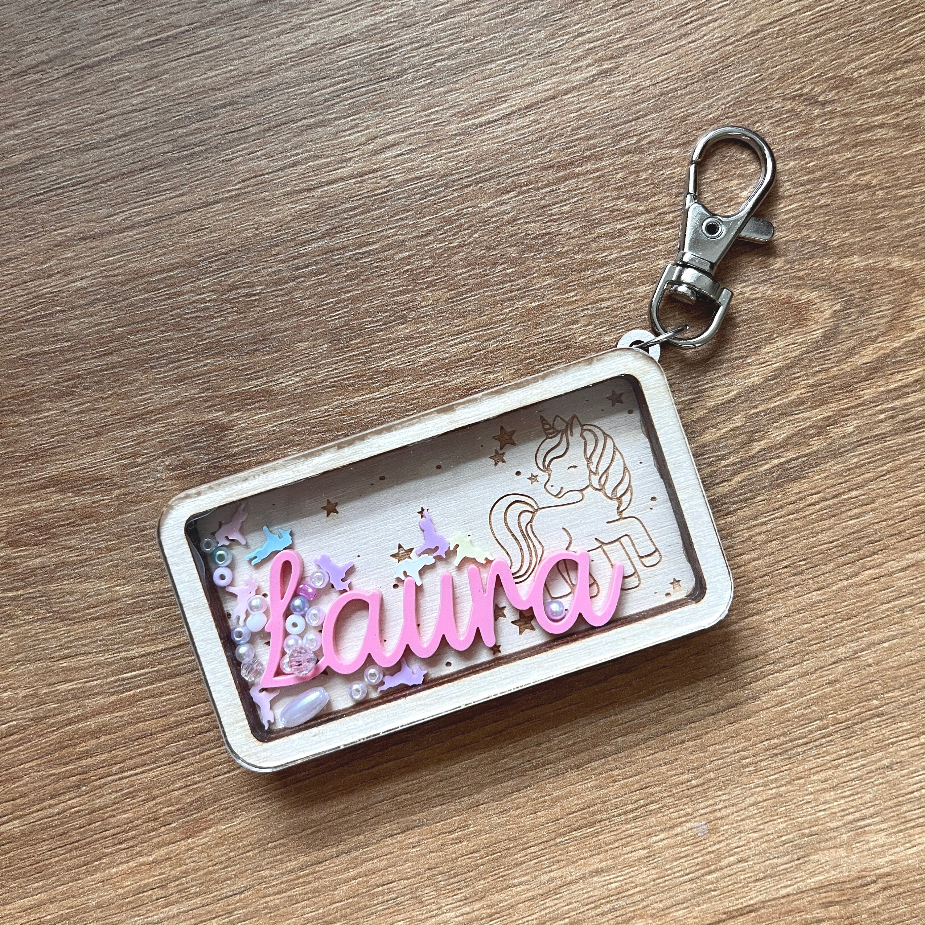 Personalisierter Schlüsselanhänger Schulstart, Einhorn Schlüsselanhänger Einschulung, Schlüsselanhänger Einhorn