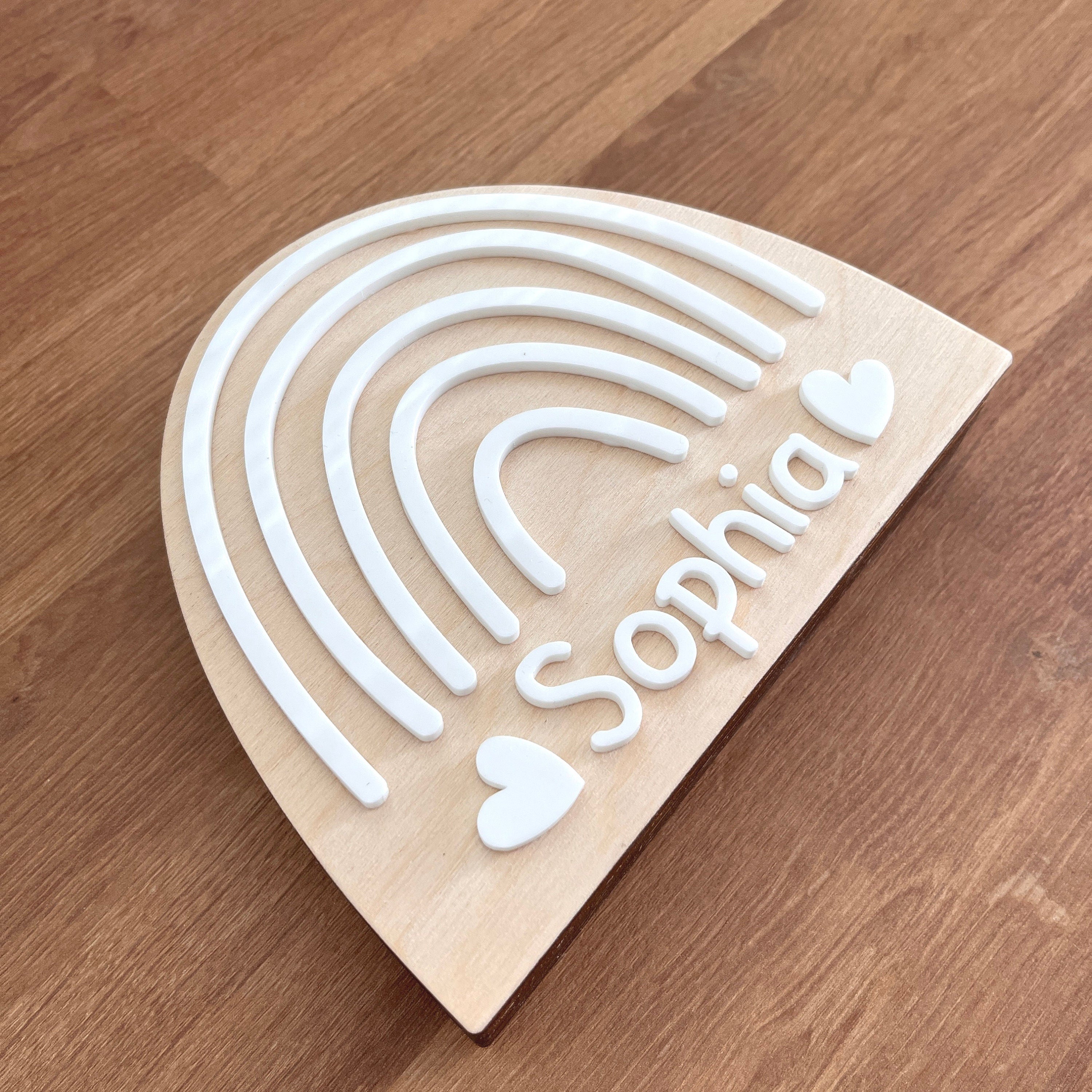 Spardose Regenbogen personalisiert, Spardose Regenbogen Holz