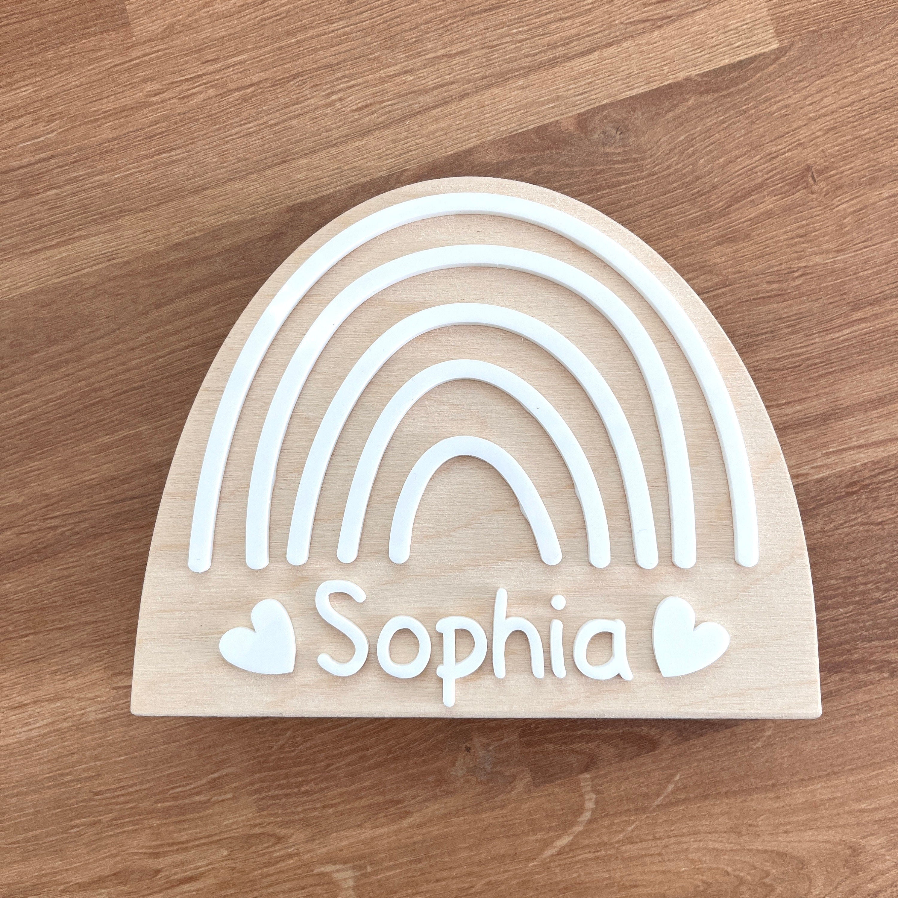 Spardose Regenbogen personalisiert, Spardose Regenbogen Holz