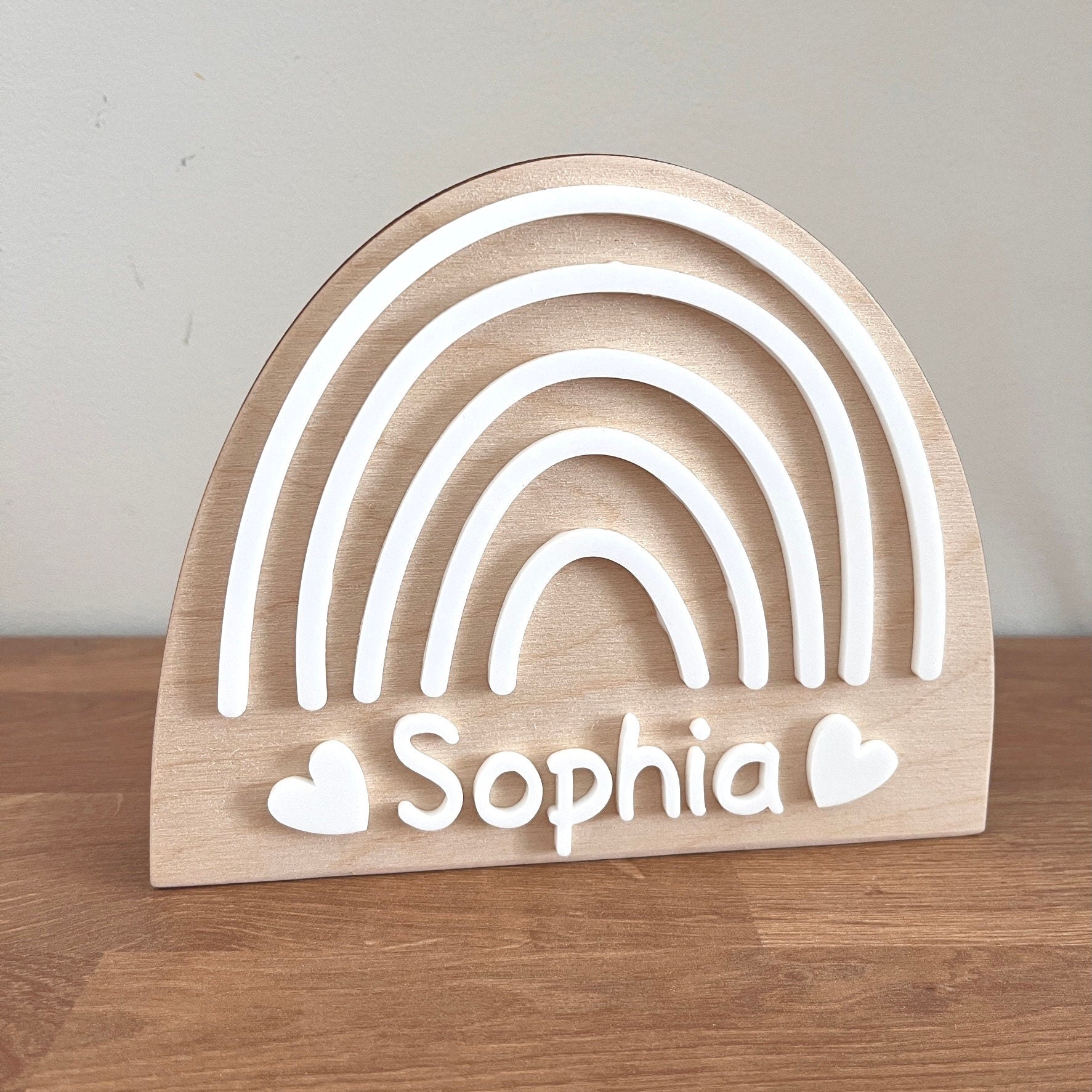Spardose Regenbogen personalisiert, Spardose Regenbogen Holz