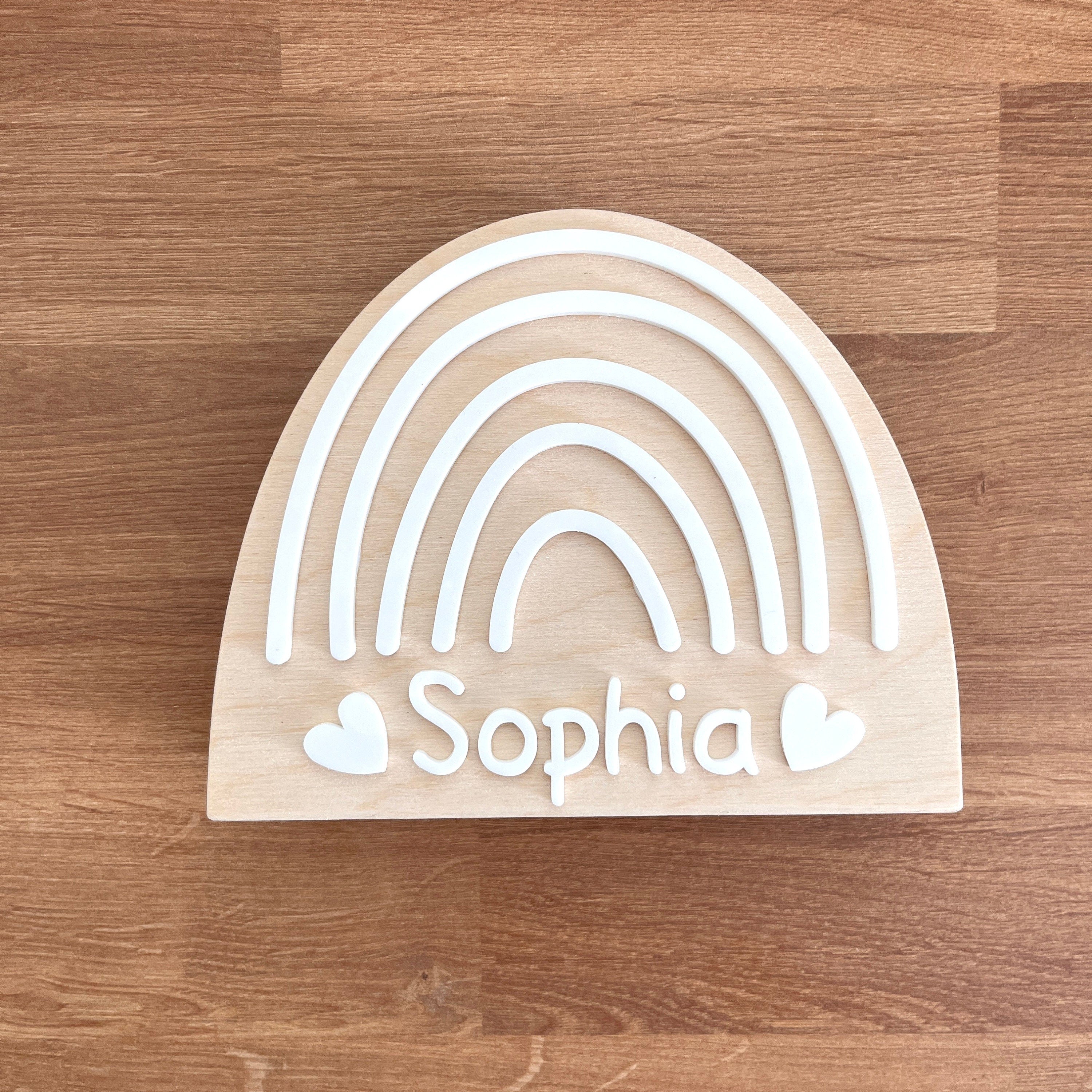 Spardose Regenbogen personalisiert, Spardose Regenbogen Holz