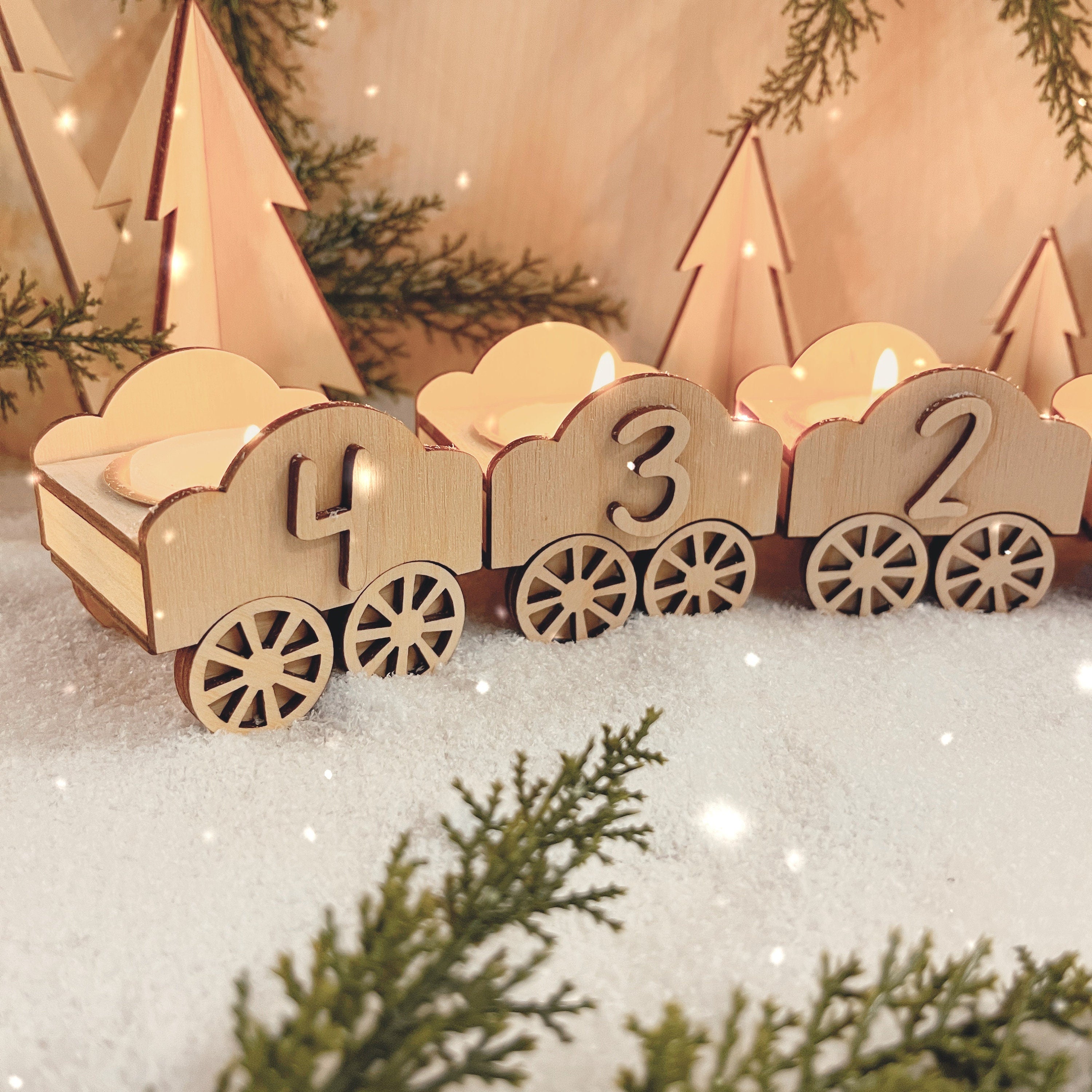 Weihnachtsdeko Adventszug, Weihnachtszug, Weihnachtsdekoration Zug, Tischdekoration Weihnachten, Fenstersims Deko, Winterdeko