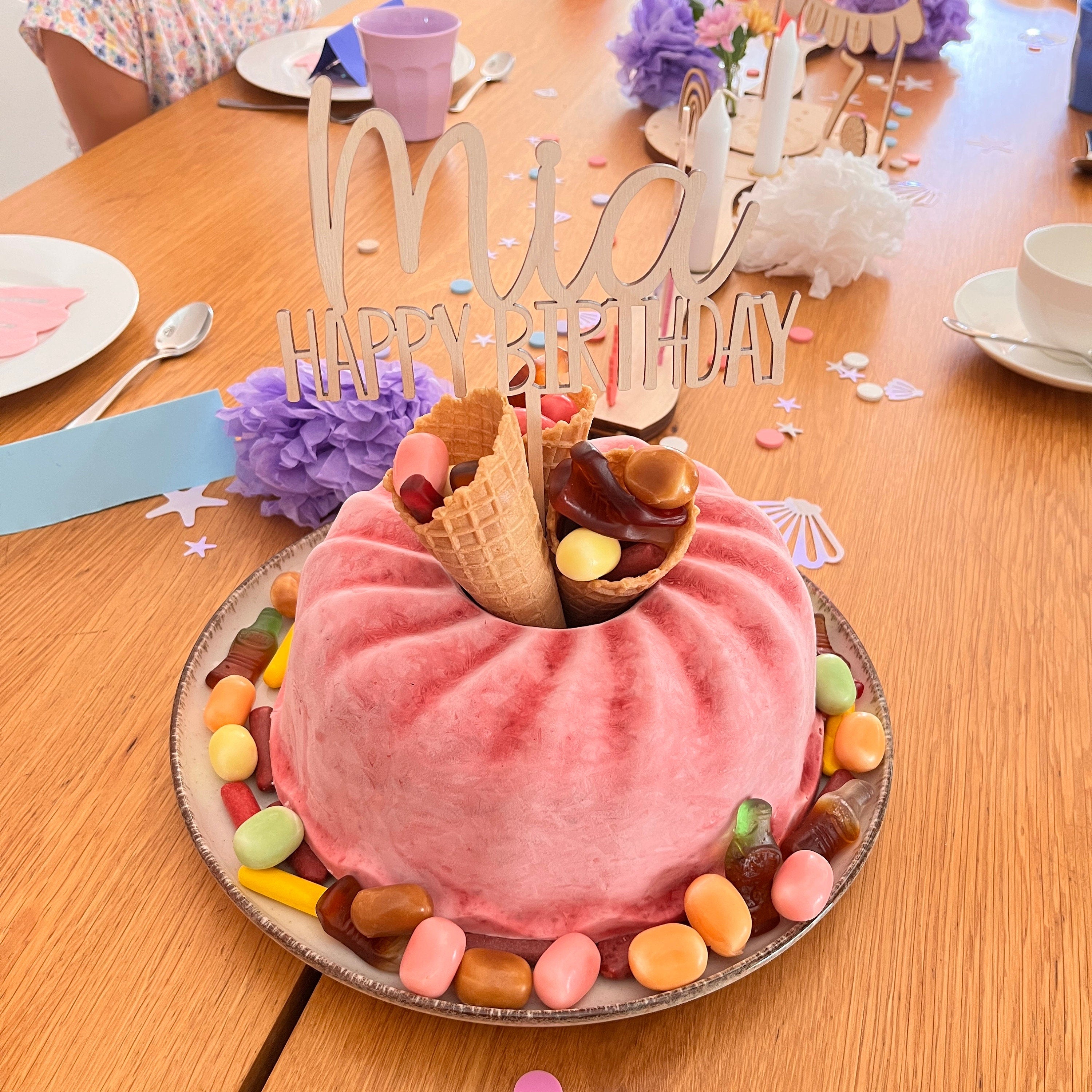 Happy Birthday Caketopper personalisiert, Caketopper Geburtstag