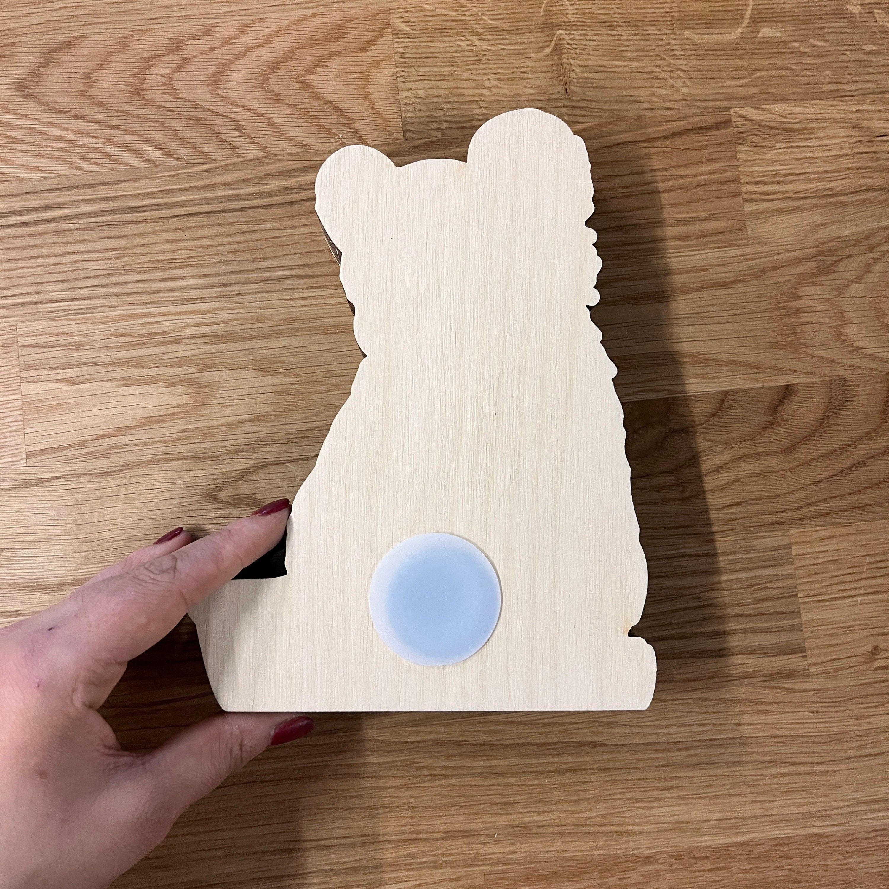 Bär Spardose Kind personalisiert, Spardose Bär Holz