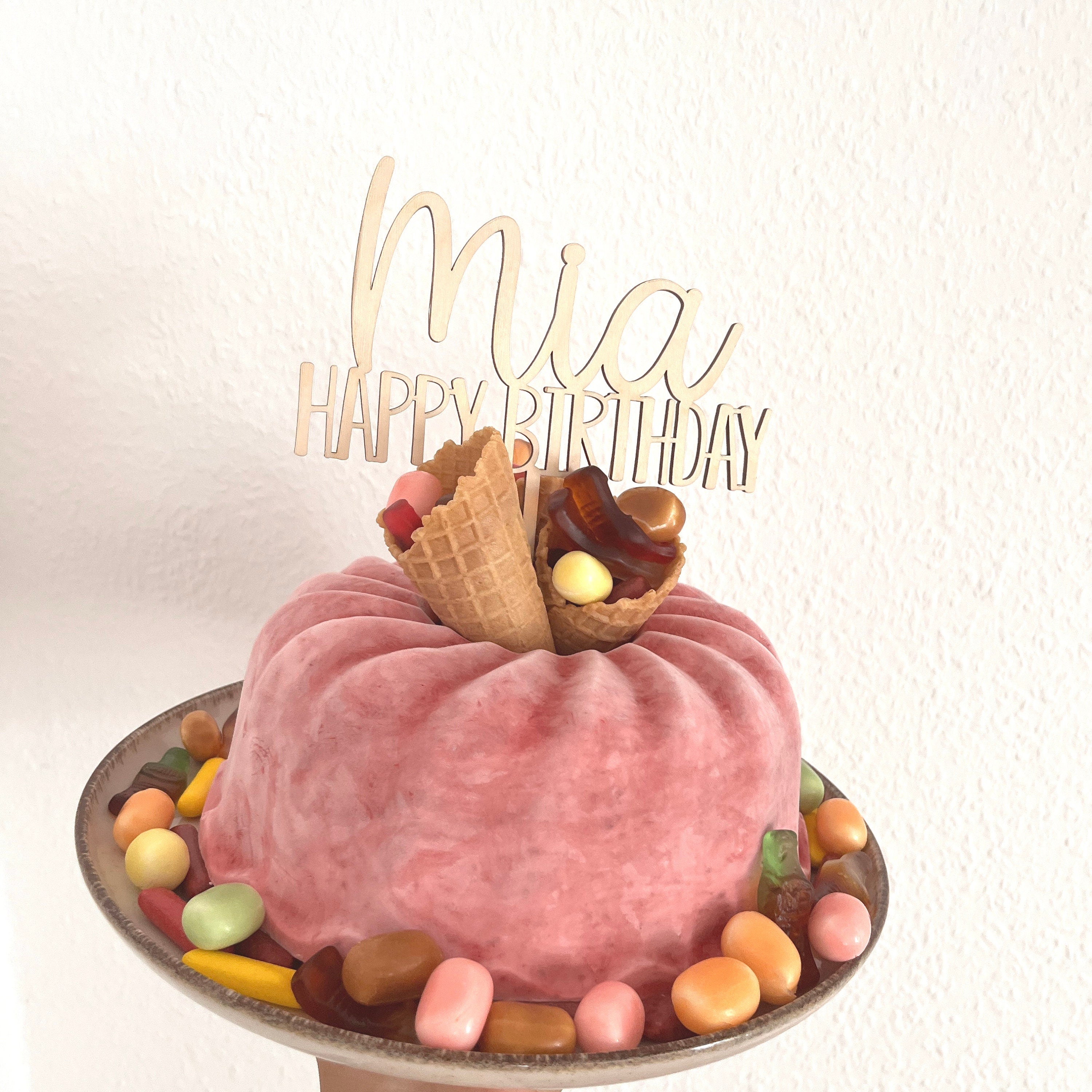 Happy Birthday Caketopper personalisiert, Caketopper Geburtstag
