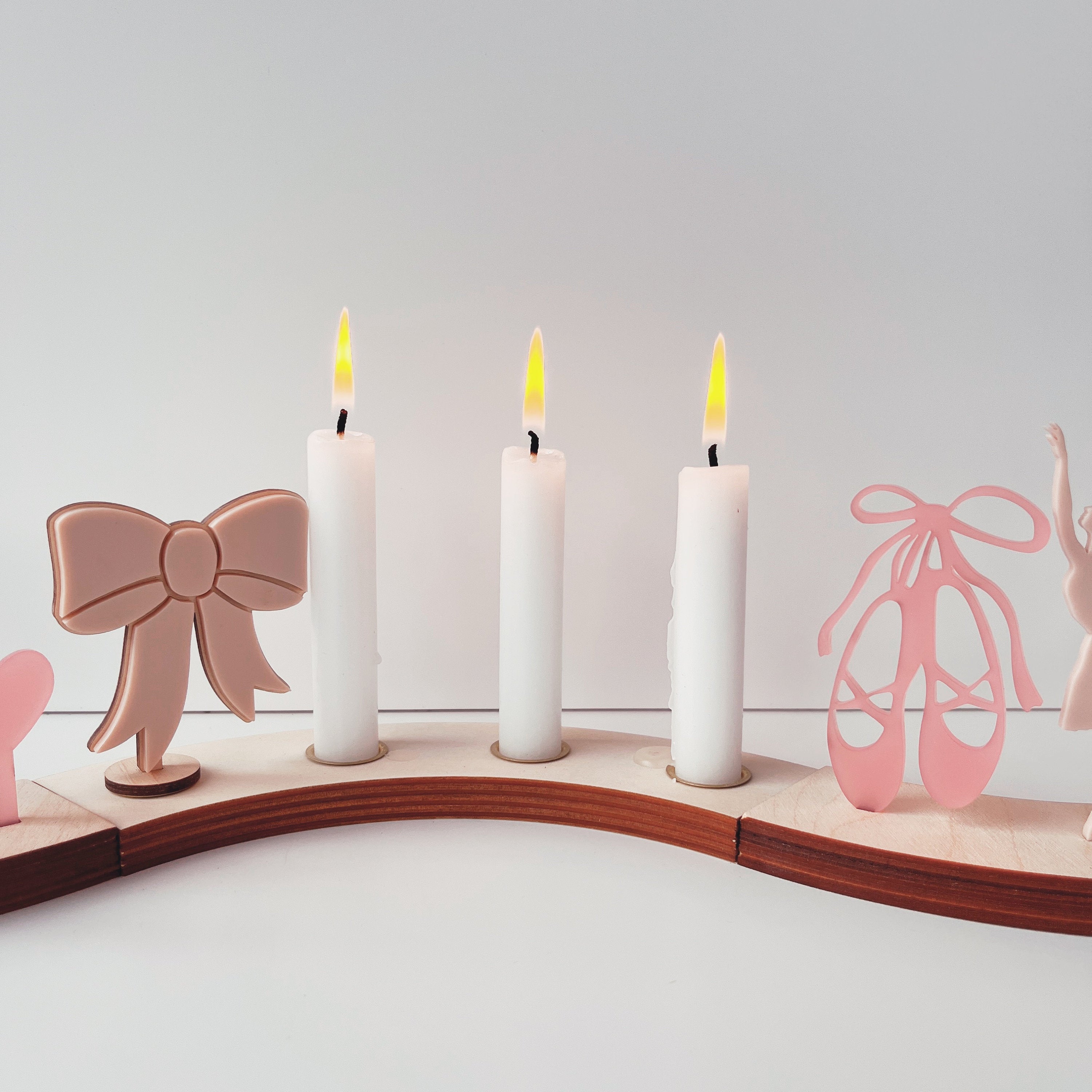 Motivstecker Viertelmodul für Kerzen für Personalisierten Geburtstagsteller mit Vase und Kerze, Kerzenplatte