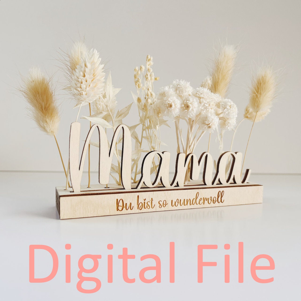 Muttertagsgeschenk mit Trockenblumen, Geschenk zum Muttertag